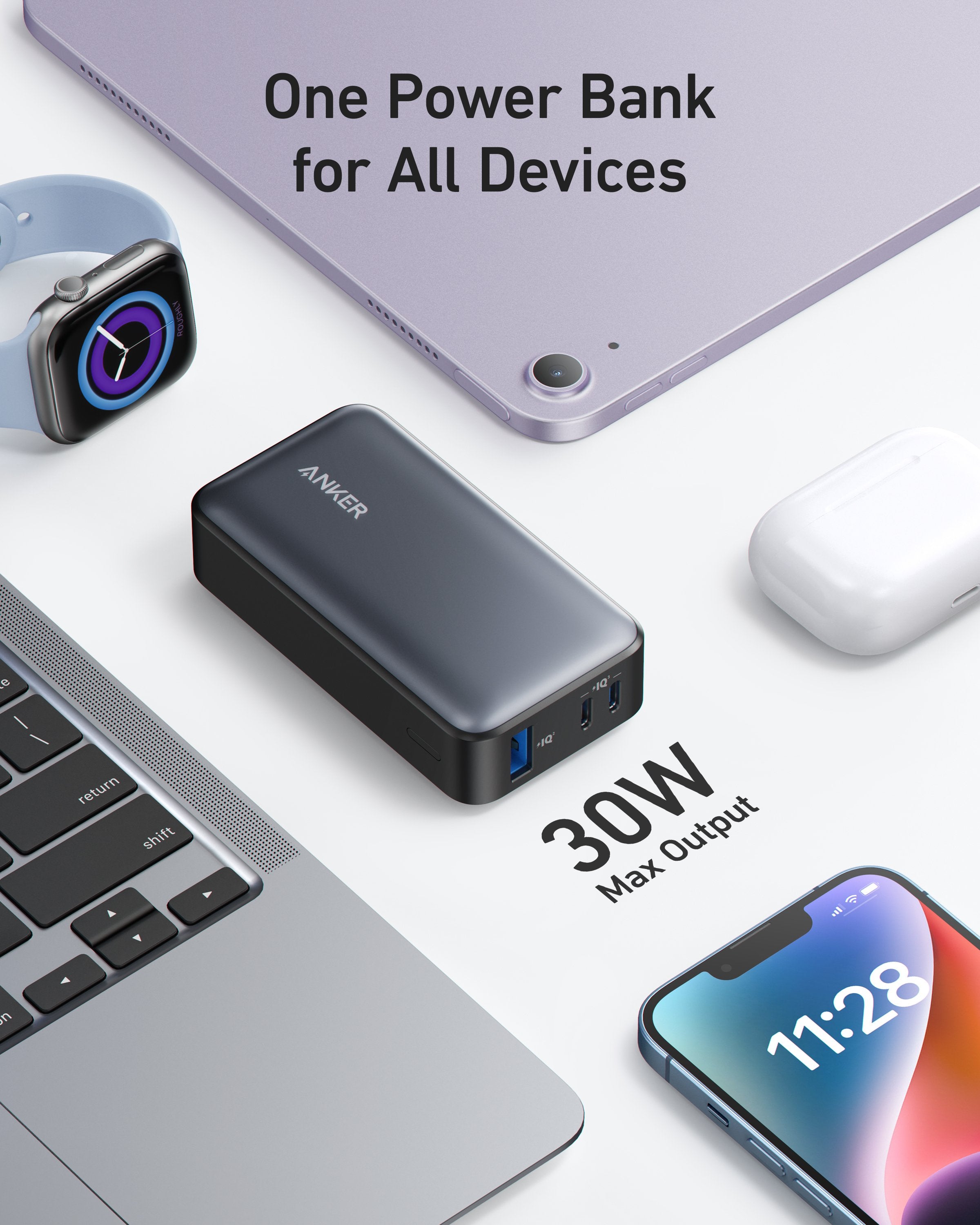 EAN 0194644145408 - Anker 533 Power Bank (PowerCore 30W) Litio 10000 mAh Negro imagen 4
