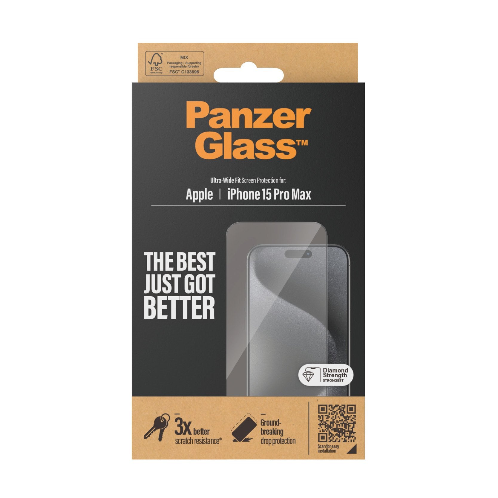 EAN 5711724028281 - PanzerGlass ® Screen Protector iPhone 15 Pro Max | Ultra-Wide Fit Protector de pantalla Apple 1 pieza(s) imagen 3