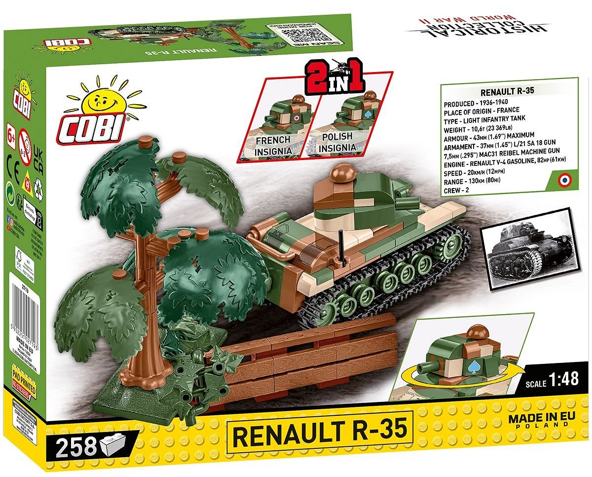 Cobi Wwii Renault Blocks R-35 258 Blocks