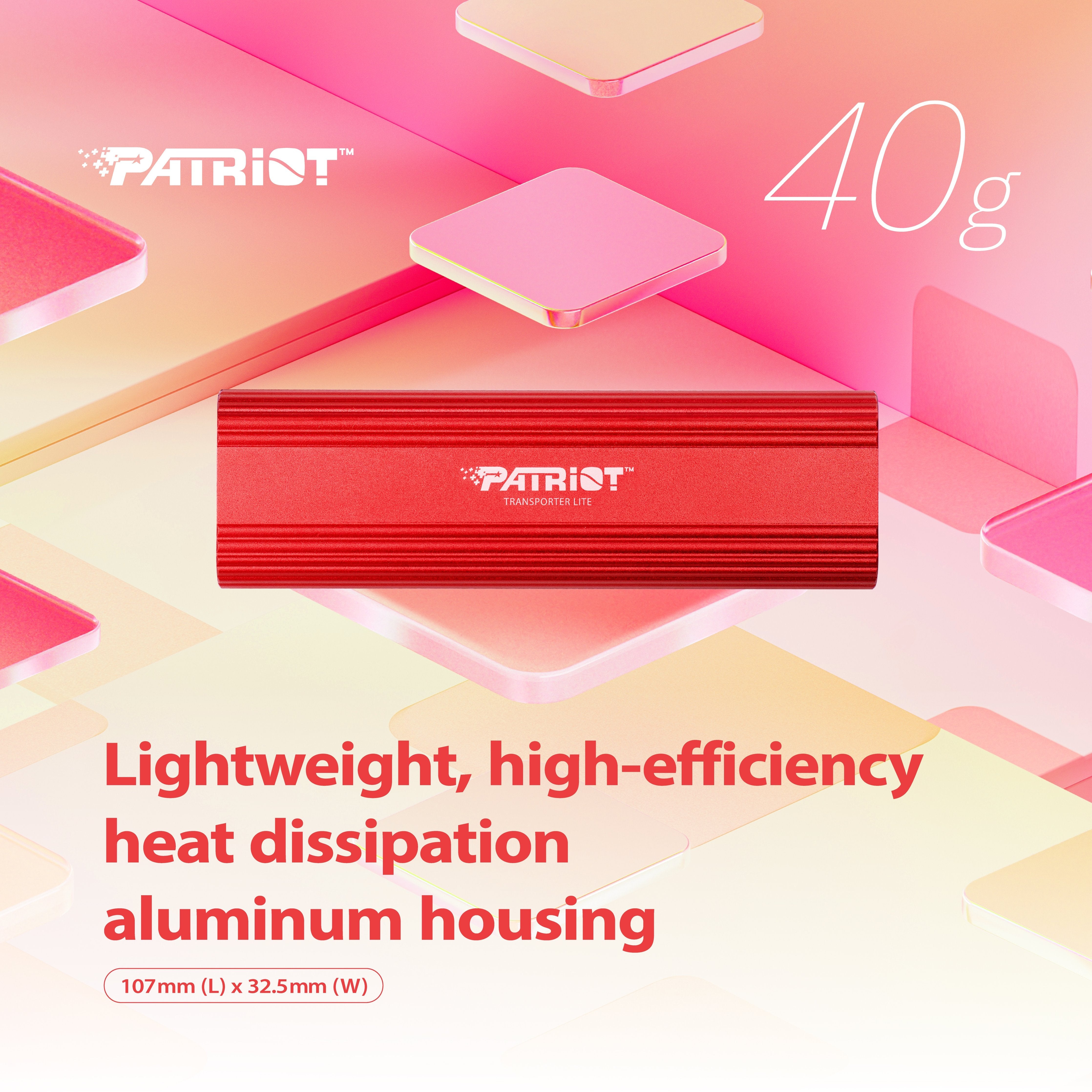 EAN 4711378428001 - Patriot Memory Transporter Lite 1 TB USB Tipo C 3.2 Gen 2 (3.1 Gen 2) Rojo imagen 7