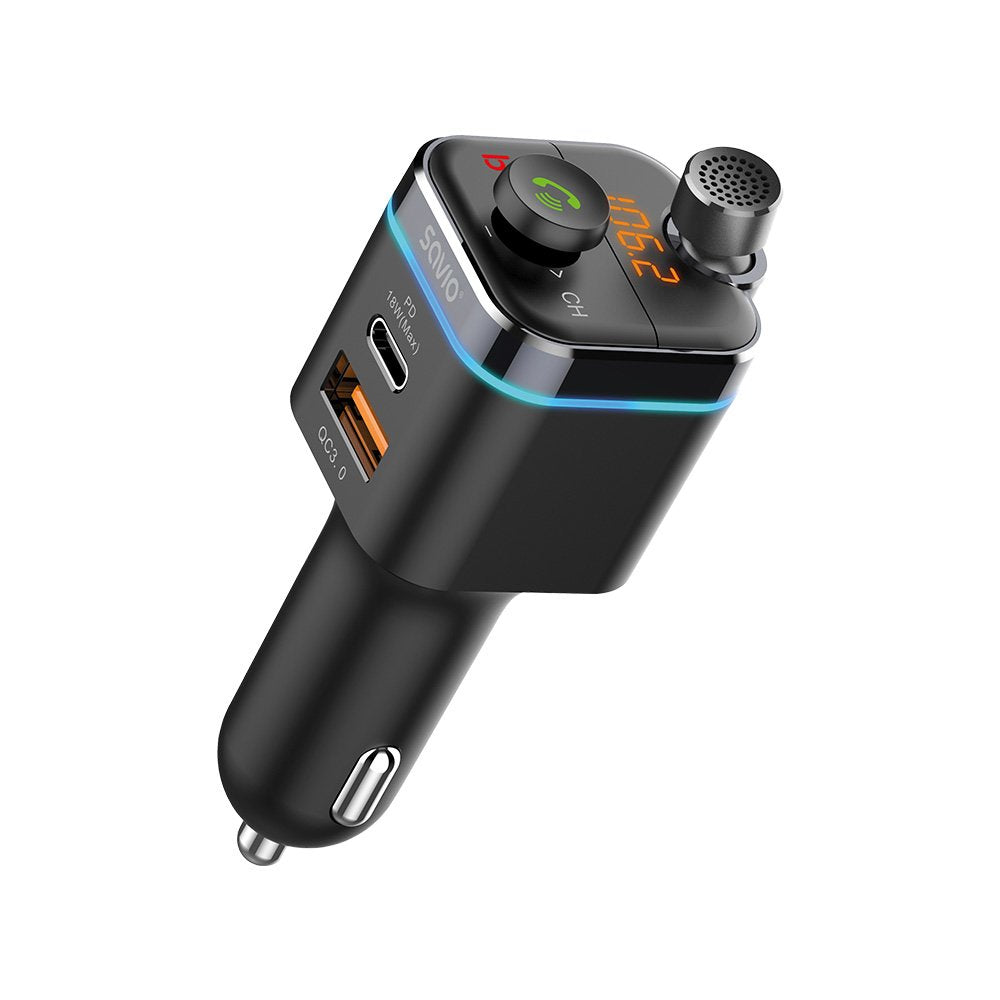 EAN 5901986046349 - Savio TR-12 transmisor FM 87,6 - 107,9 MHz Bluetooth Negro imagen 1