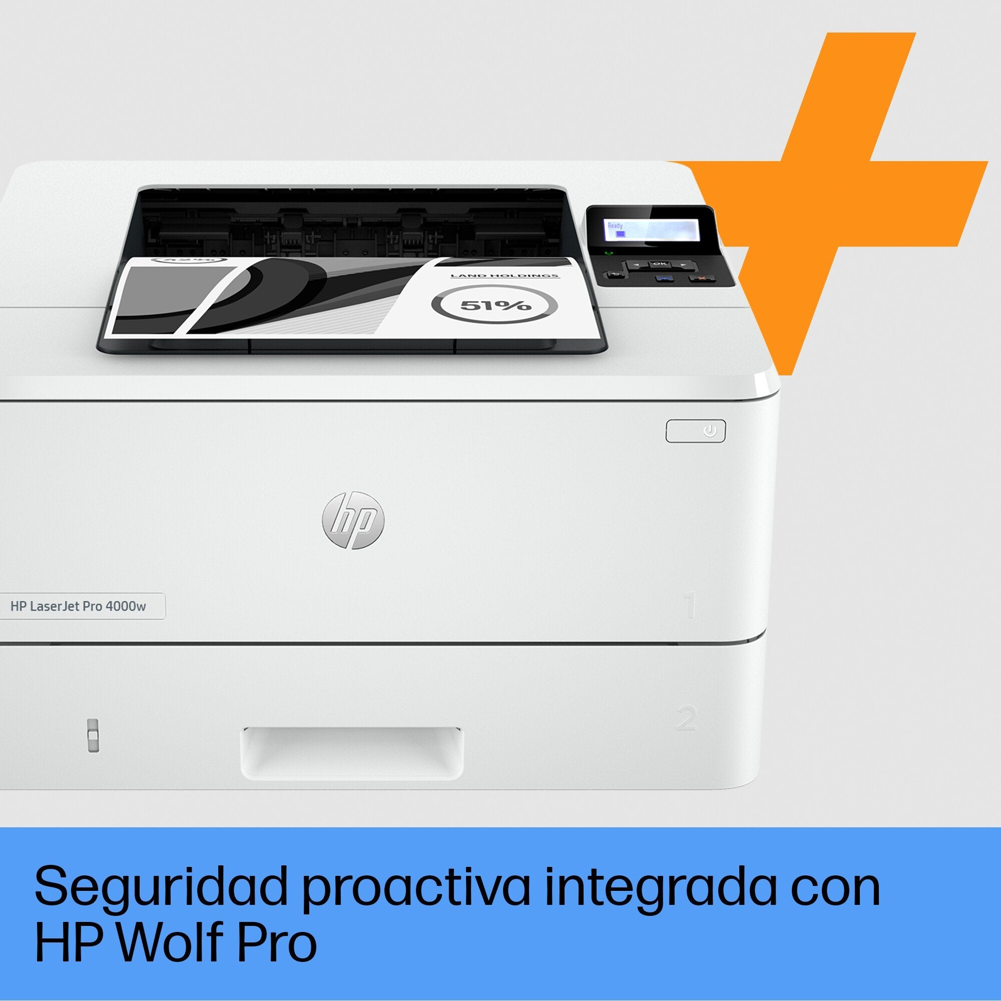 Impresora Láser Monocromo Hp Laserjet Pro 4002dwe Wifi Dúplex Blanca