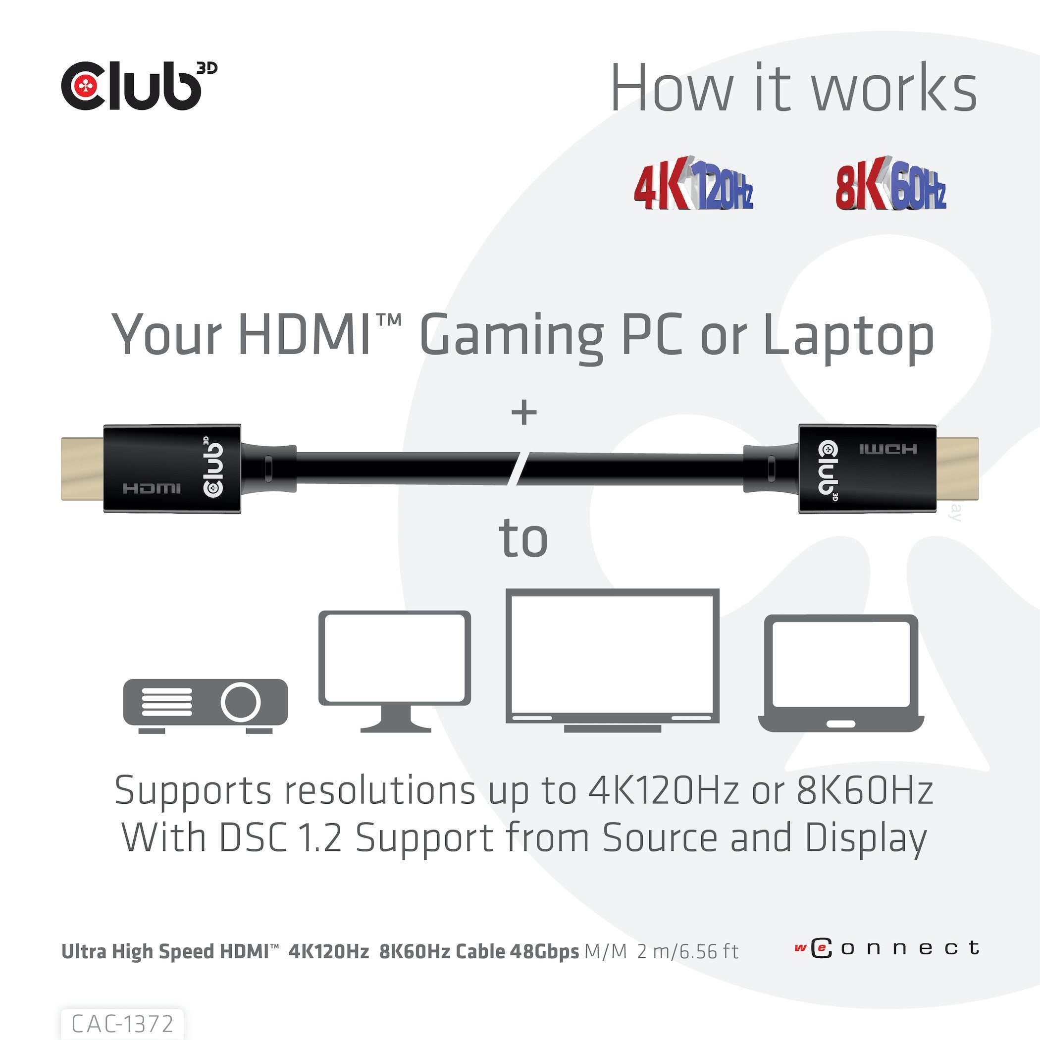 EAN 8719214471156 - CLUB3D CAC-1372 cable HDMI HDMI tipo A (Estándar) Negro imagen 8