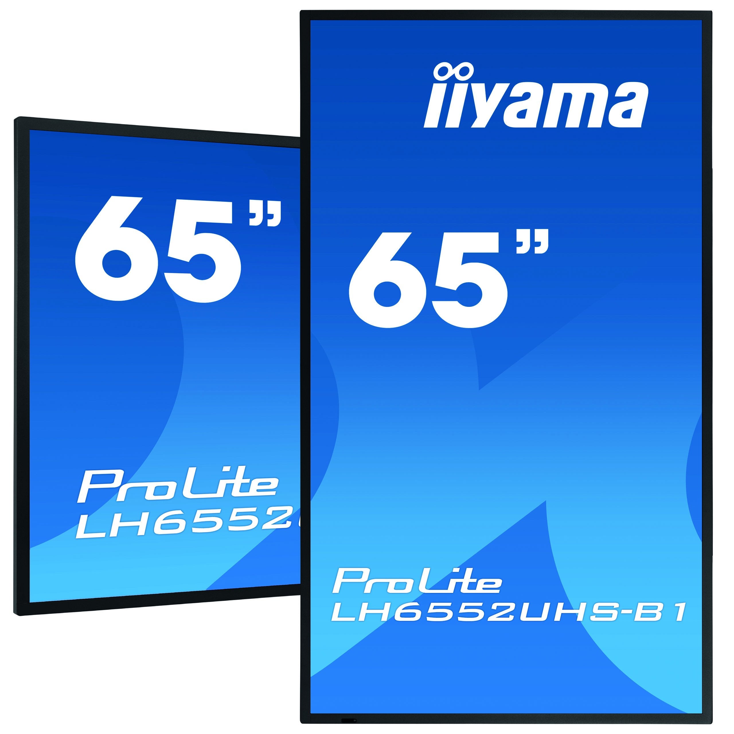 Iiyama Lh6552uhs-B1 Pantalla De Señalización Pantalla Plana Para Señalización Digital 163,8 Cm (64.5") Ips 500 Cd / M² 4k Ultra Hd Negro Procesador Incorporado Android 8.0 24/7
