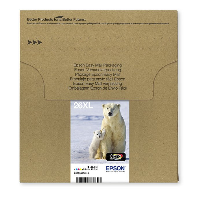 EAN 8715946656694 - Epson Polar bear C13T26364511 cartucho de tinta 1 pieza(s) High (L) Yield Negro, Cian, Magenta, Amarillo imagen 12