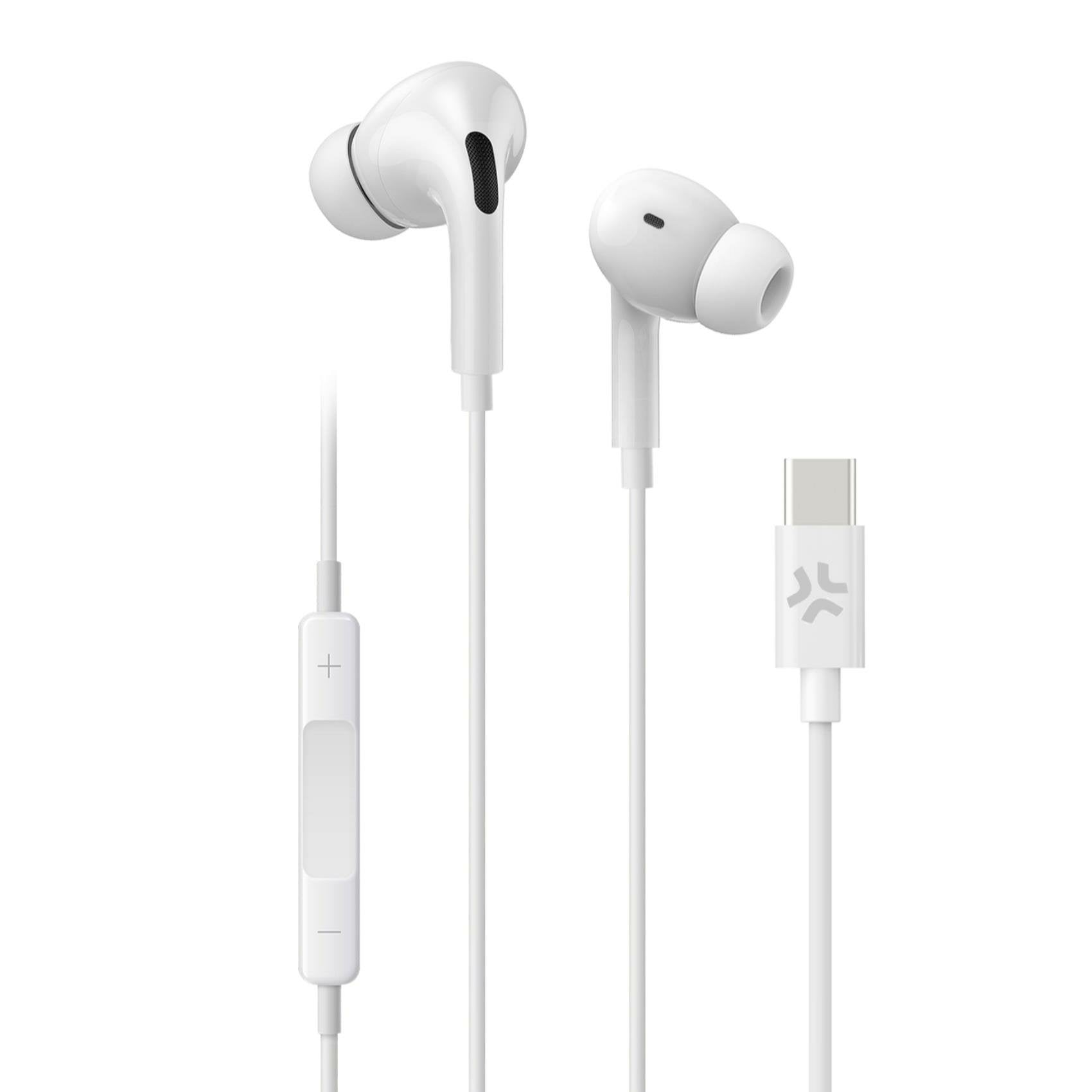 EAN 8021735207818 - Celly UP1200TYPECWH auricular y casco Auriculares Alámbrico Dentro de oído Llamadas/Música USB Tipo C Bla imagen 1