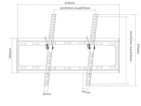 Sunne 37-70-Et Soporte De Pared Para Pantalla Plana 177,8 Cm (70") Negro