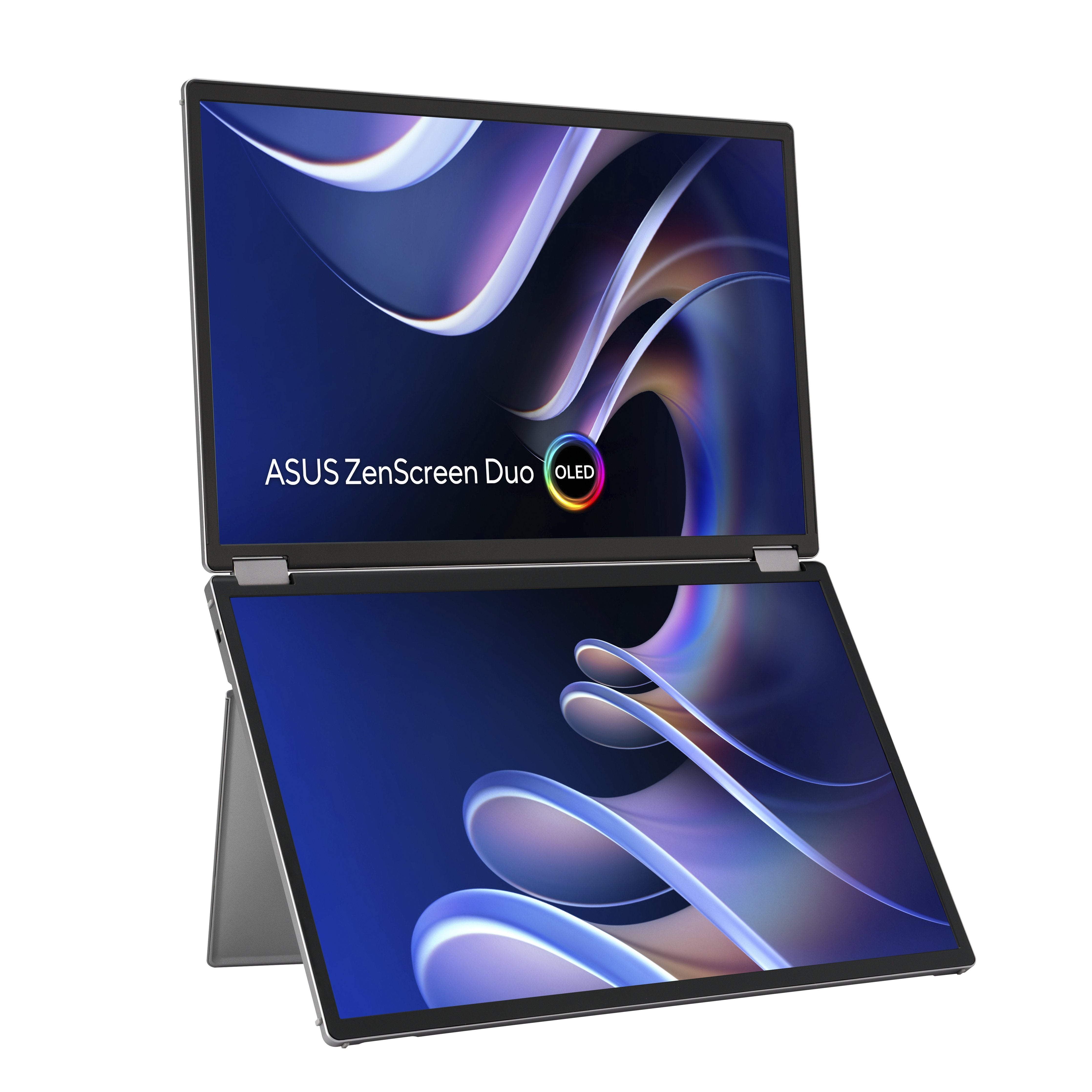 EAN 4711387721551 - ASUS ZenScreen Duo OLED MQ149CD pantalla para PC 35,6 cm (14") 1920 x 1200 Pixeles WUXGA Plata imagen 1