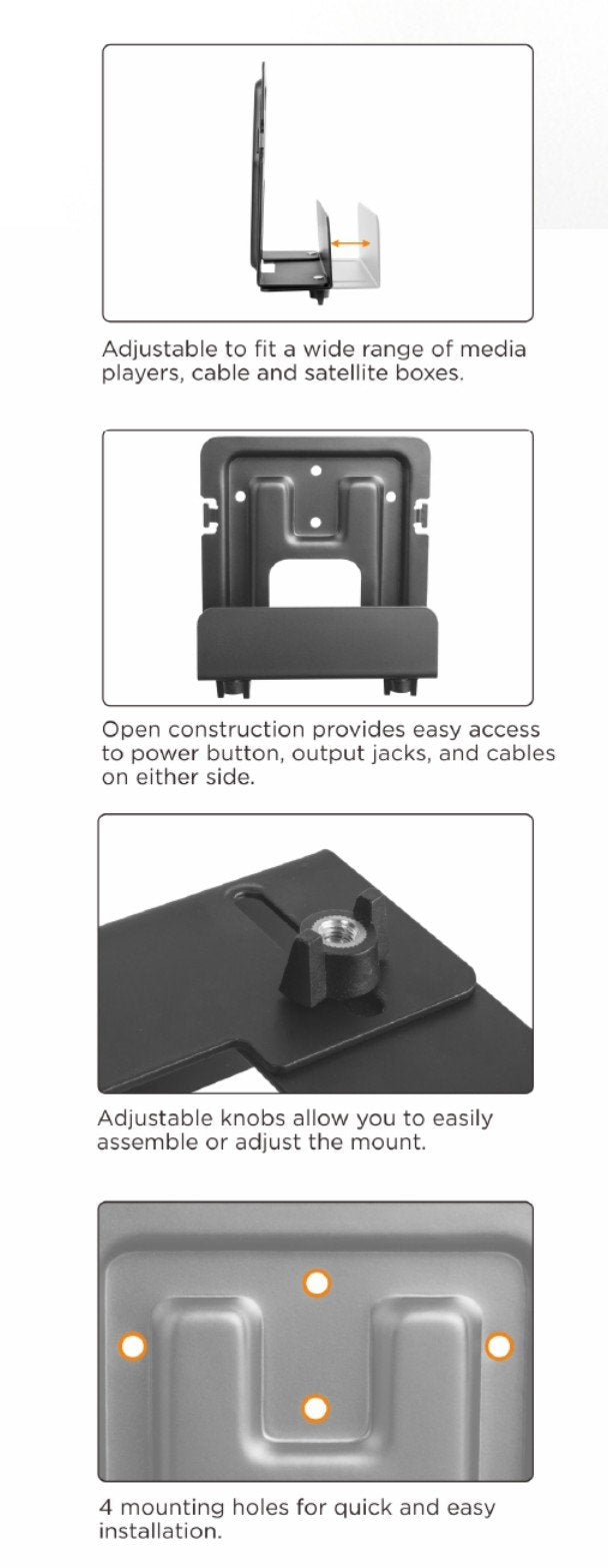 Equip Wandhalterung Para Audio Video Geräte Faltbar Max.1kg