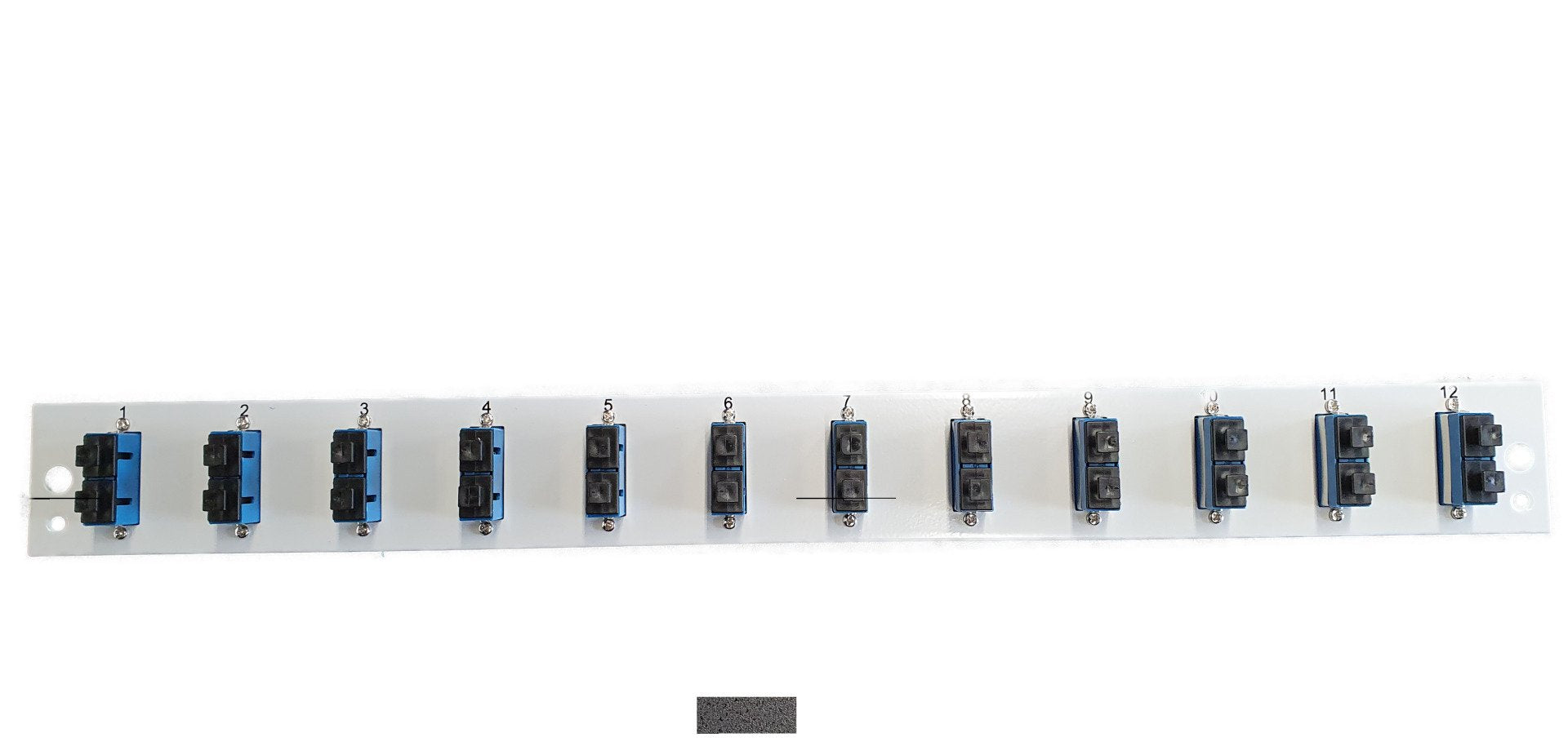 Efb Bestckte Frontblende Mit 12 X Sc Duplex Kupplung Os2 Vertikal, Schwarz