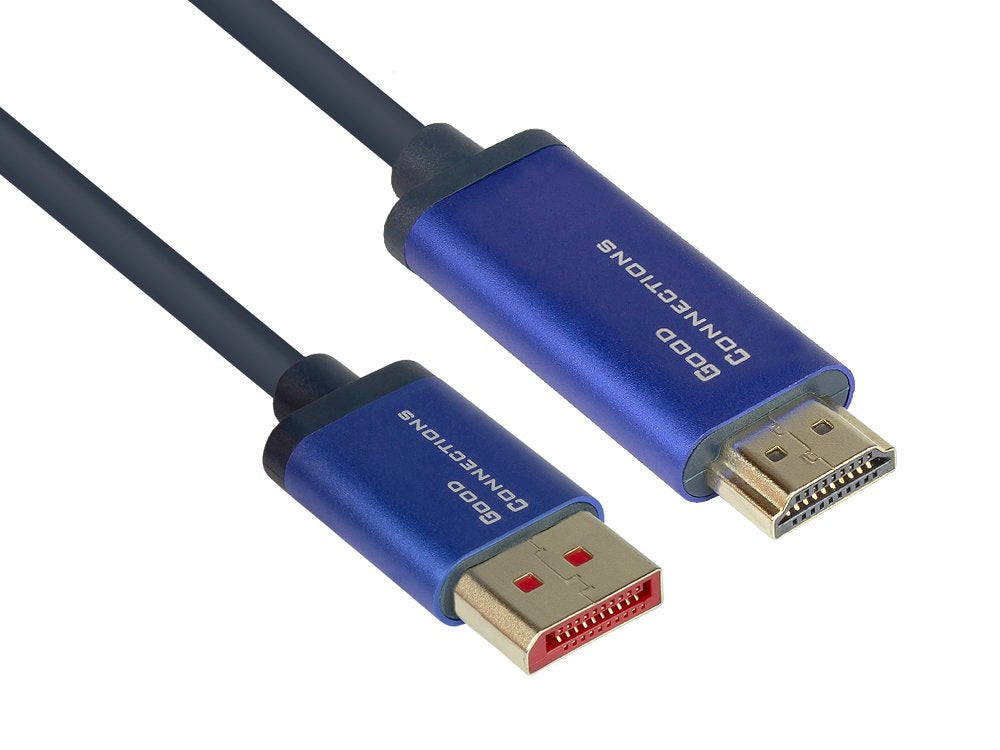 EAN 4014619709090 - Alcasa 4860-SF020B adaptador de cable de vídeo 2 m DisplayPort HDMI Negro, Azul imagen 1