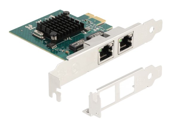 Delock 88206 Tarjeta Pci Express X1 A 2 X Rj45 Gigabit Lan