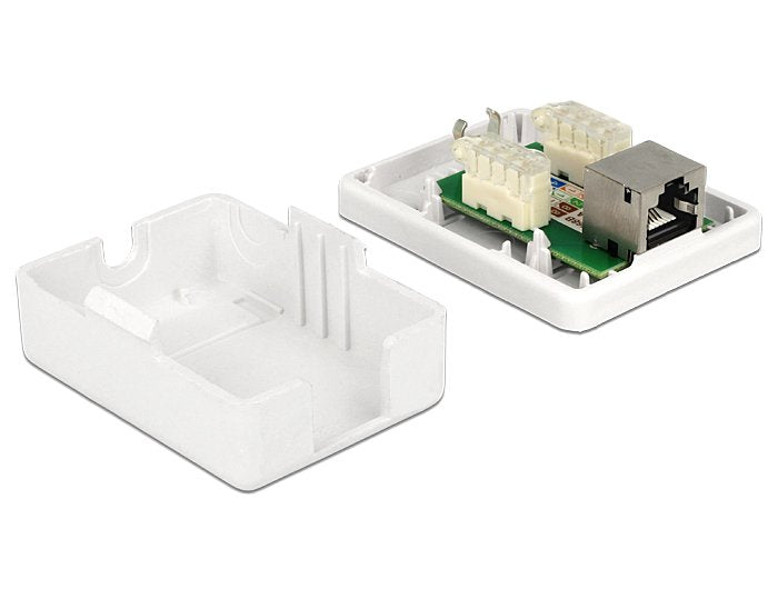Delock Roseta Cat6 Rj45 1 Toma 66 Mm, 50 Mm, 25 Mm Blanco 86169