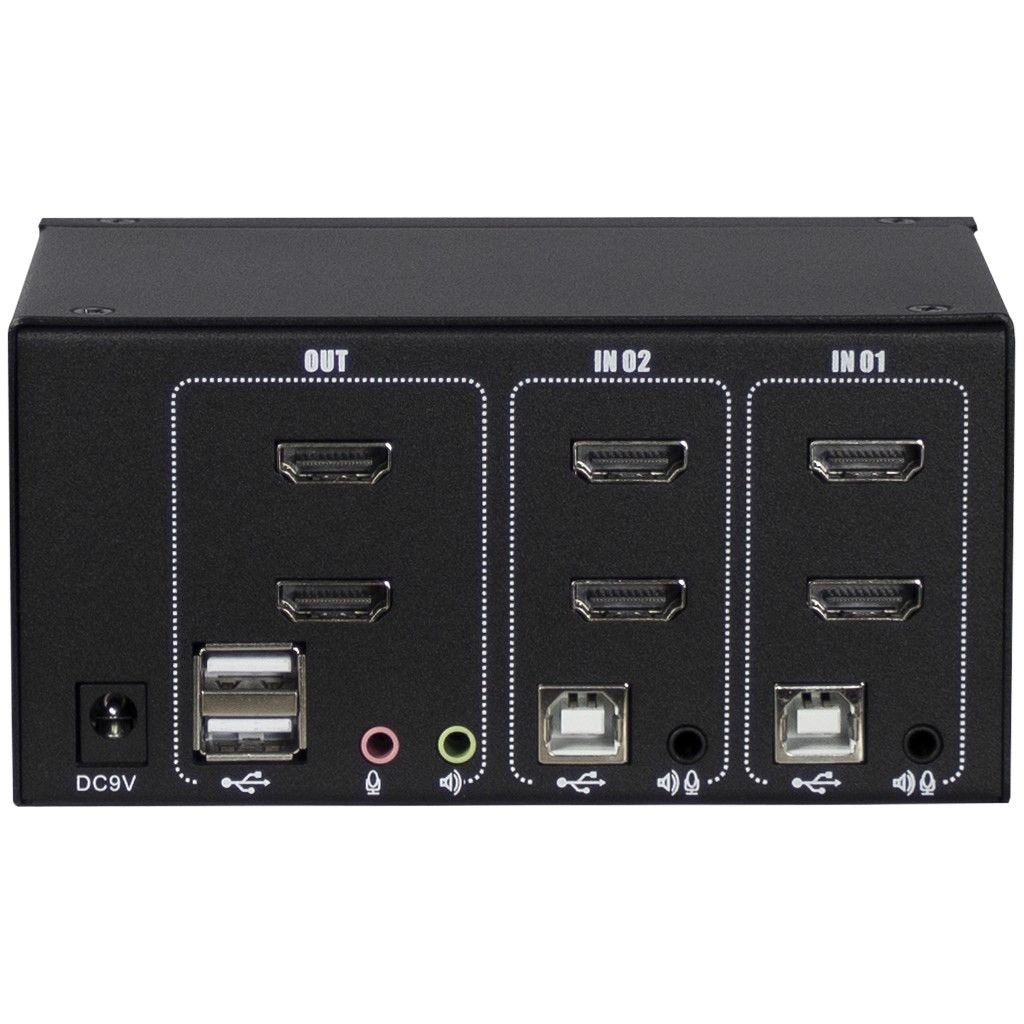 EAN 4260455643450 - Inter-Tech AS-22HA HDMI interruptor KVM Negro imagen 2