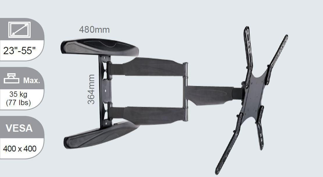 EAN 5711783797913 - Vivolink VLMW2355A soporte para TV 139,7 cm (55") Negro imagen 2