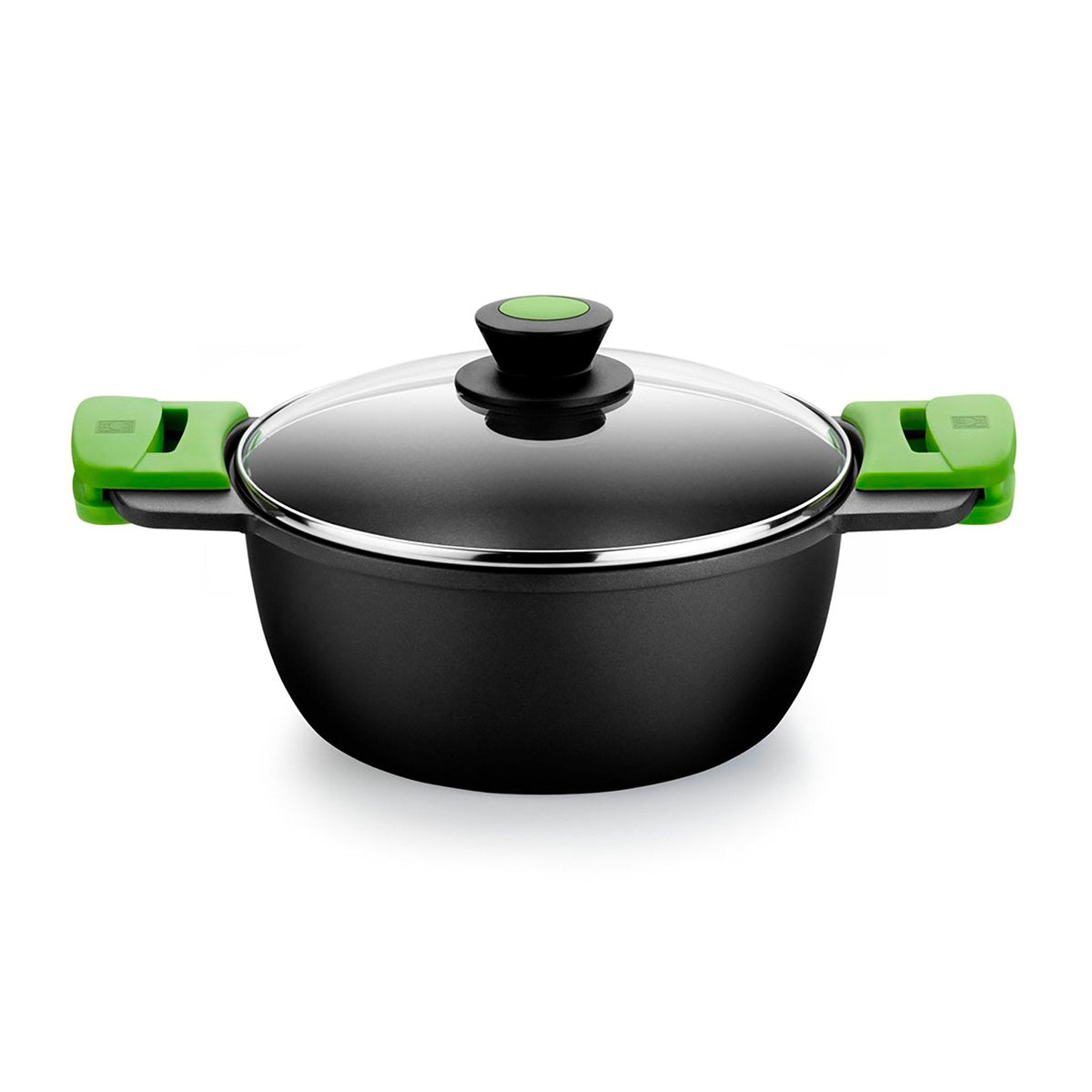 Bra Cacerola Alta Prior A400320 20cm 3l Espesor 5,5mm Aluminio Fundido Teflon Antiadherente Classic Tapa Vidrio Templado