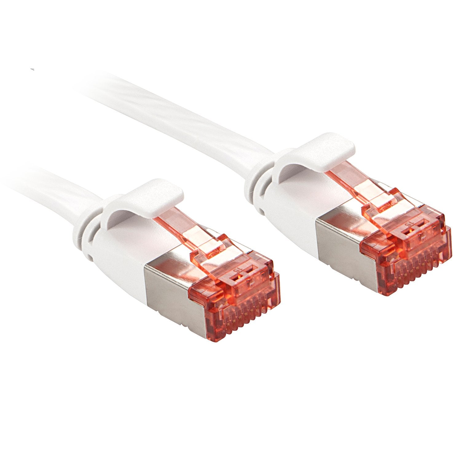Lindy Cable De Red Cat6 U/Ftp Flachband Blanco 0.30m