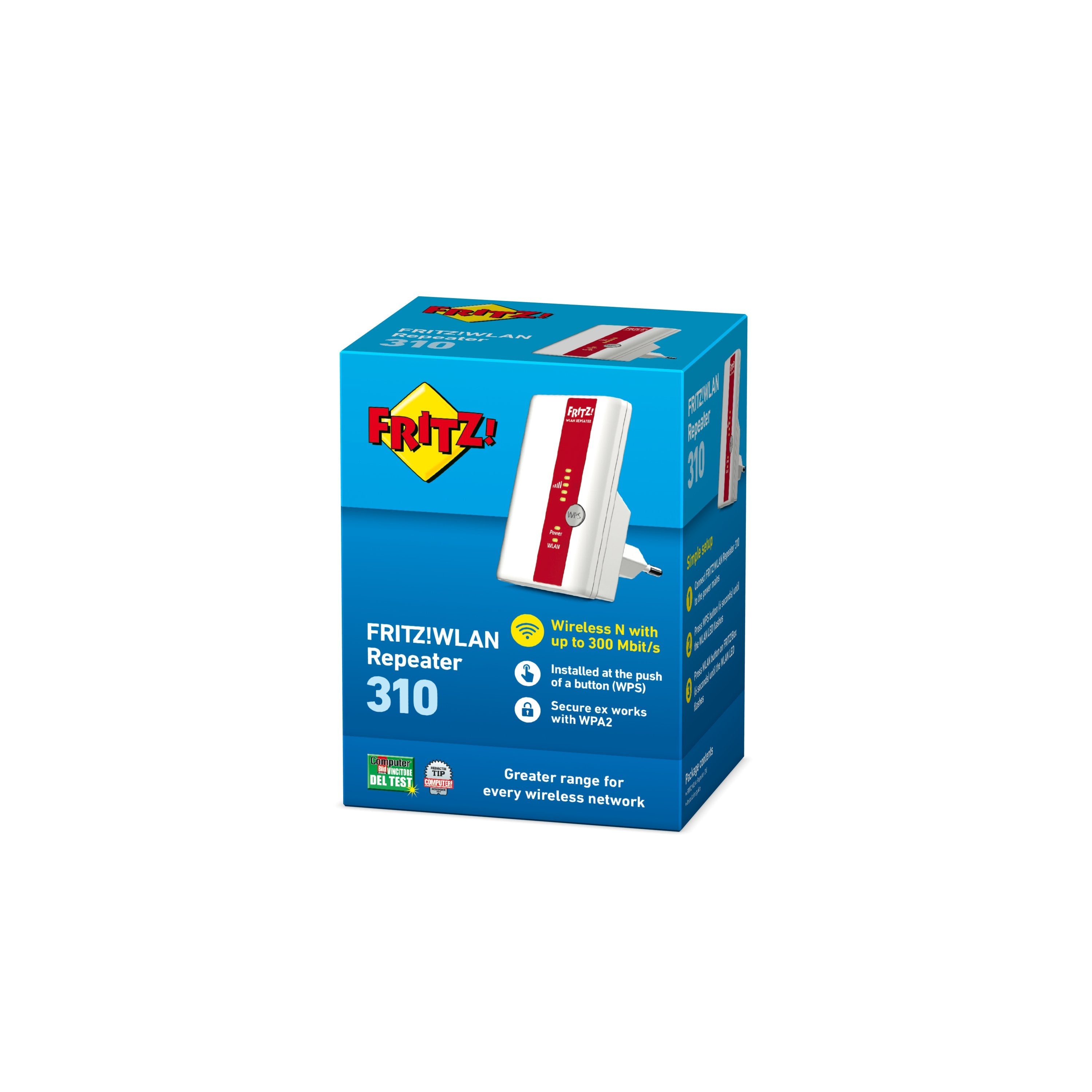 EAN 4056324496353 - WLAN FRITZ! Repeater 310 International 300 Mbit/s Blanco imagen 3