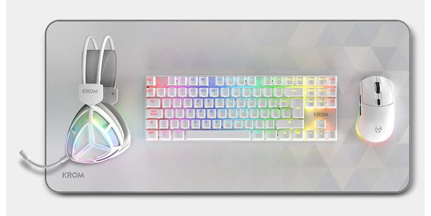 EAN 8436587975752 - Krom NXKROMKLASS teclado Ratón incluido Juego USB QWERTY Inglés Blanco imagen 9