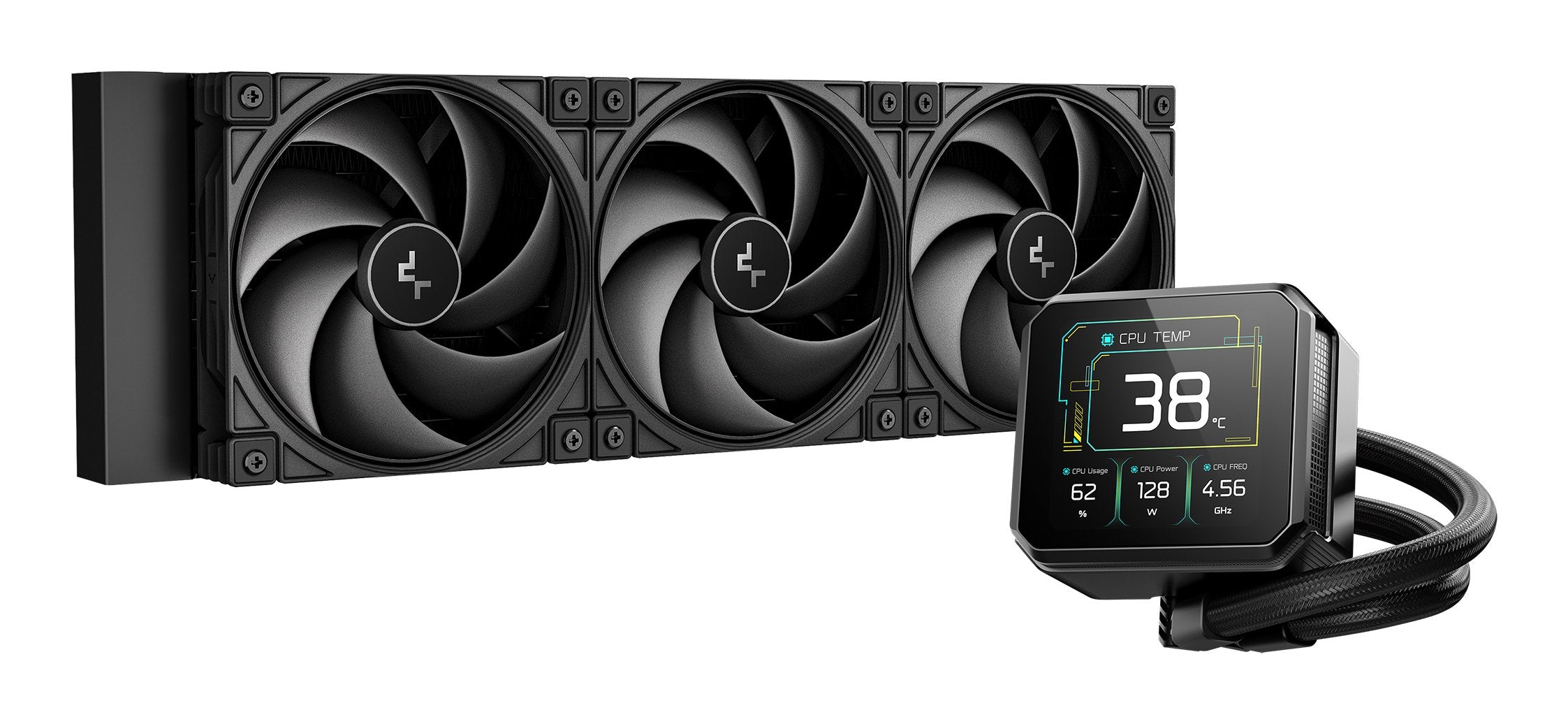 EAN 6933412729631 - DeepCool Spartacus 360 Procesador Kit de refrigeración líquida 12 cm Negro imagen 1