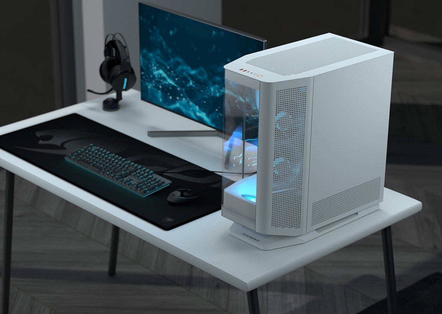 Cougar Semitorre Fv270 Rgb Blanco