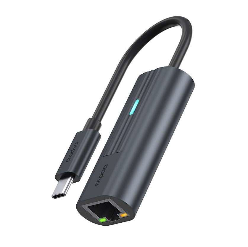 Rapoo Usb-C Adapter Grey Usb-C To Gigabit Lan