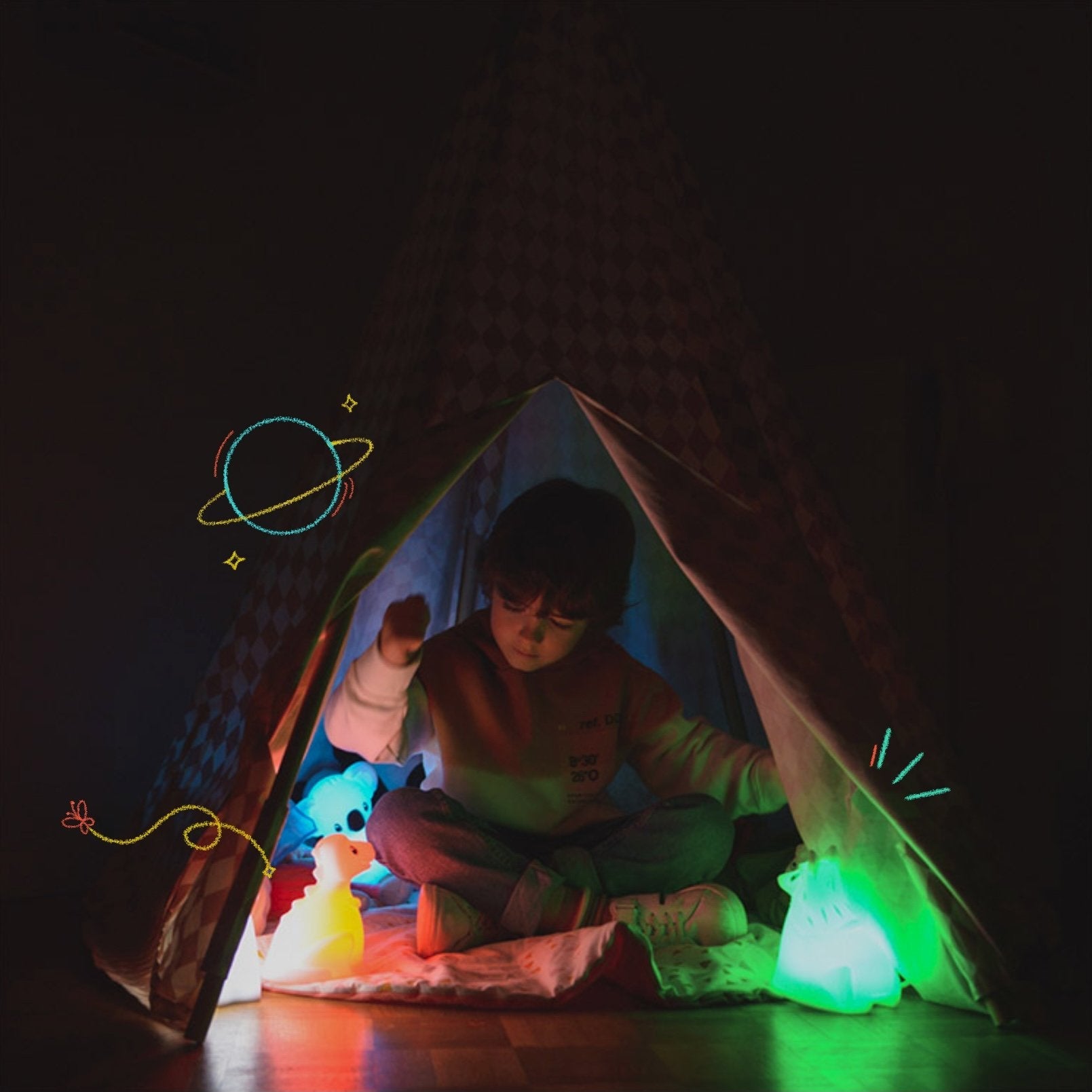 Kidywolf Nachtlicht Mit Farb- Wechsel Dinosaurier 15cm