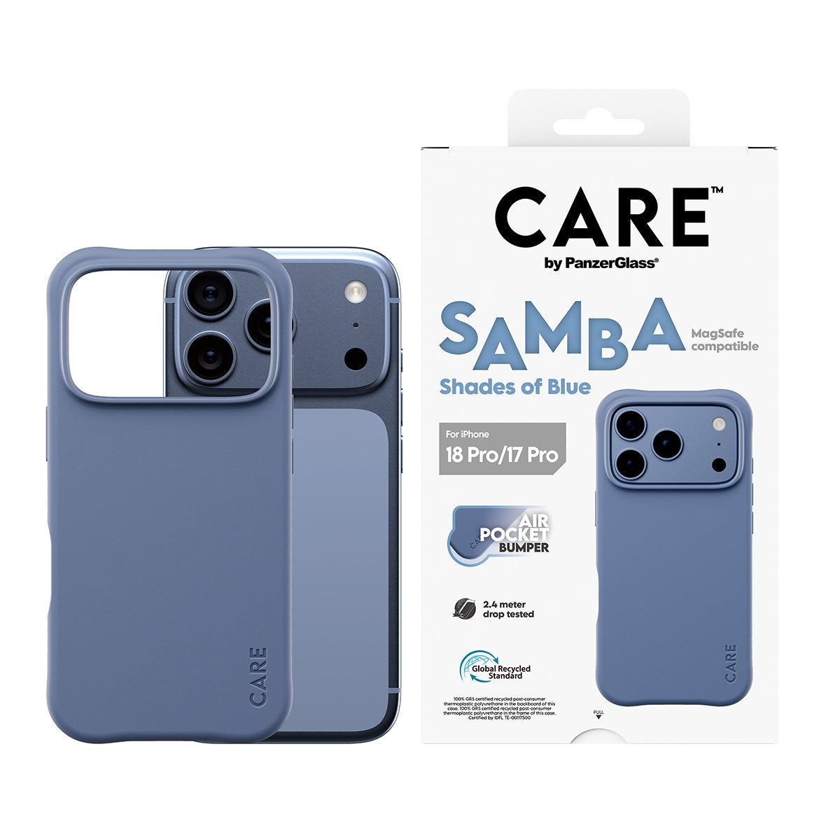 Care By Panzerglass Samba Case Ip17/18 Pro Shades Of Blue Ms