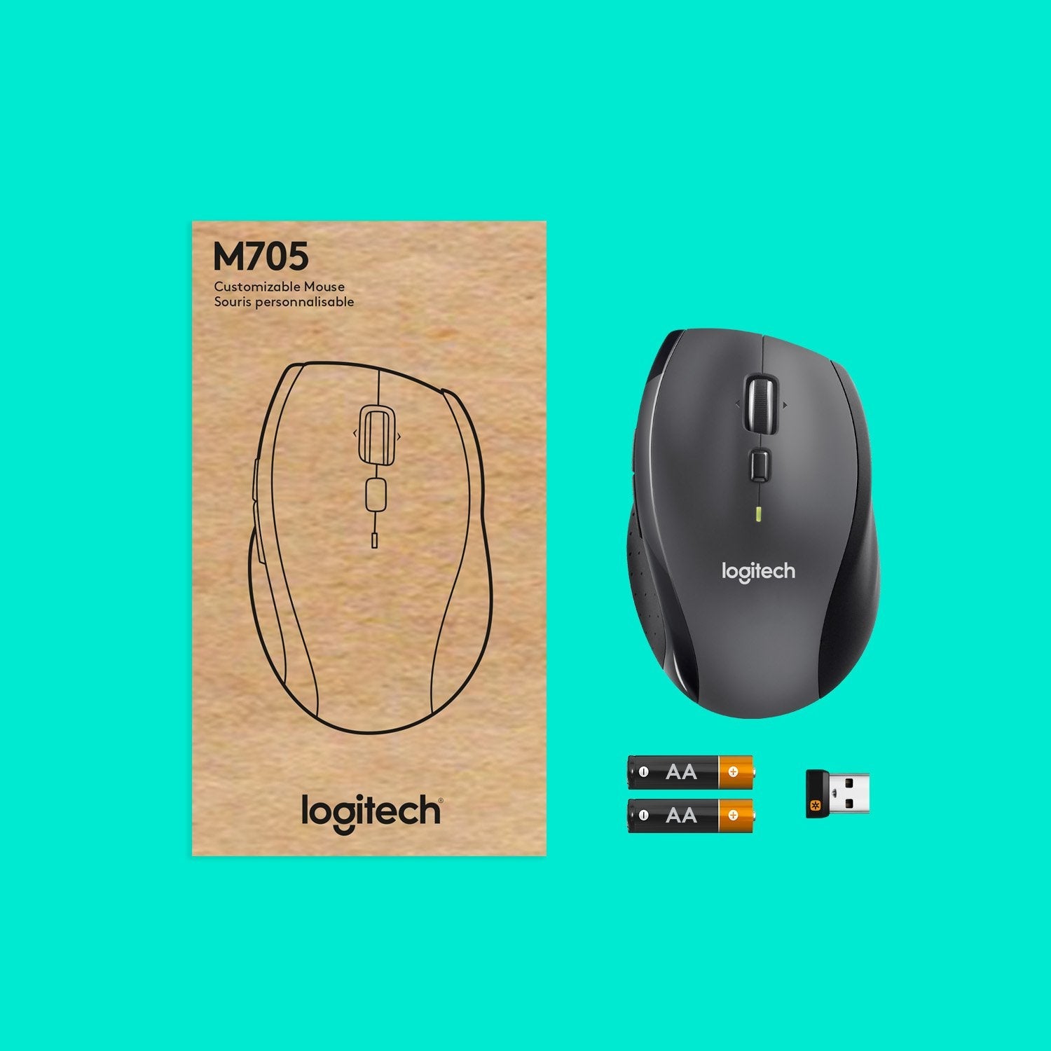 EAN 5099206093065 - Logitech Customizable Mouse M705 ratón Oficina mano derecha RF inalámbrico Óptico 1000 DPI imagen 9