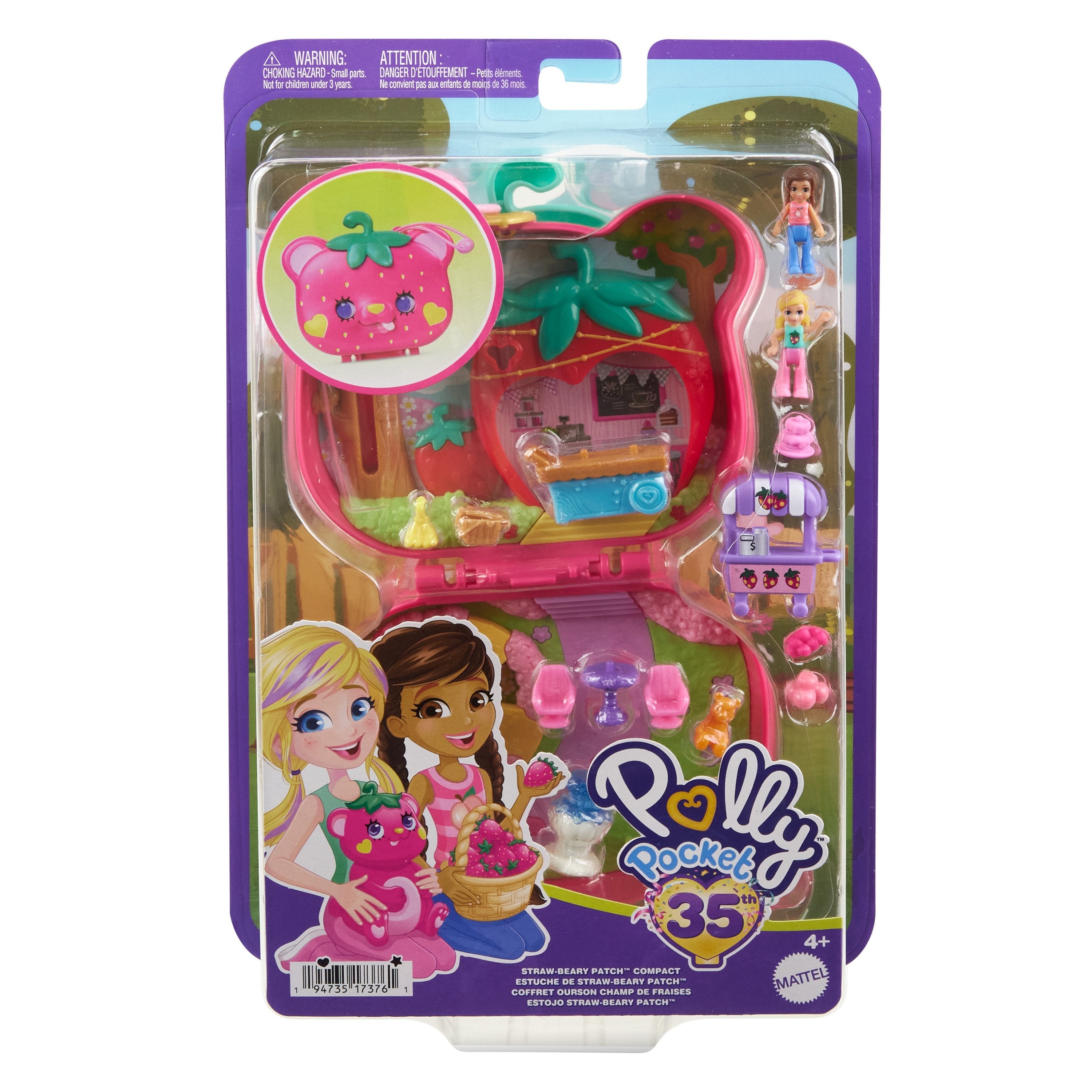 Zestaw Figurek Polly Pocket Truskawkowy Mis Zestaw Kompaktowy