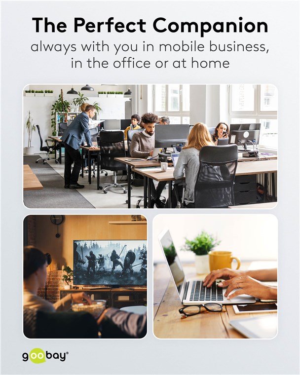 Hub Goobay Concentrador Usb Slim De 4 Puertos, Usb-C A Usb-A, Usb 3.2 Gen1 Gris 74457