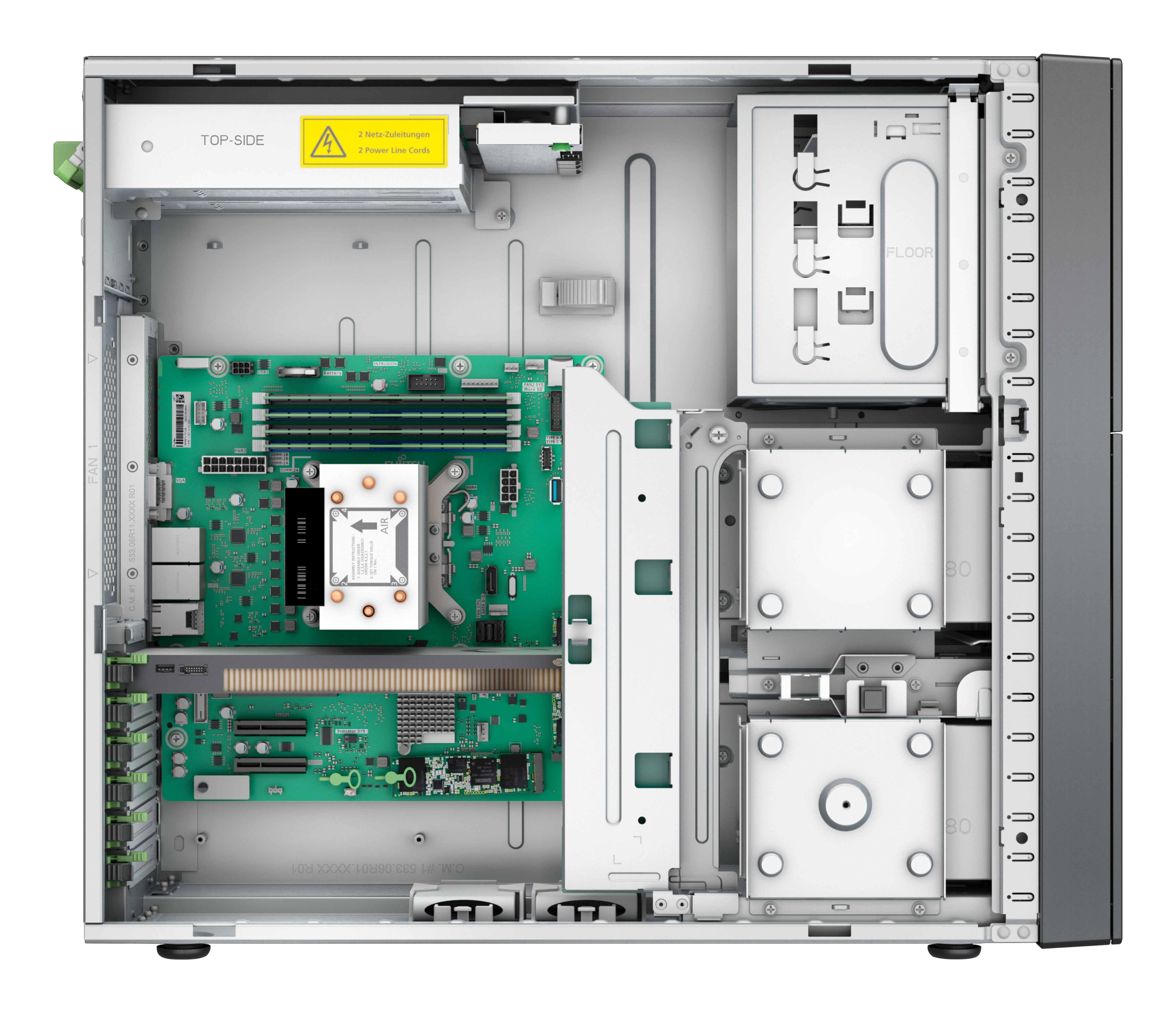 EAN 4066733133428 - Fujitsu PRIMERGY TX1330 M6 servidor 0 GB Torre Intel Xeon E E-2488 3,2 GHz 32 GB DDR5-SDRAM 500 W imagen 2