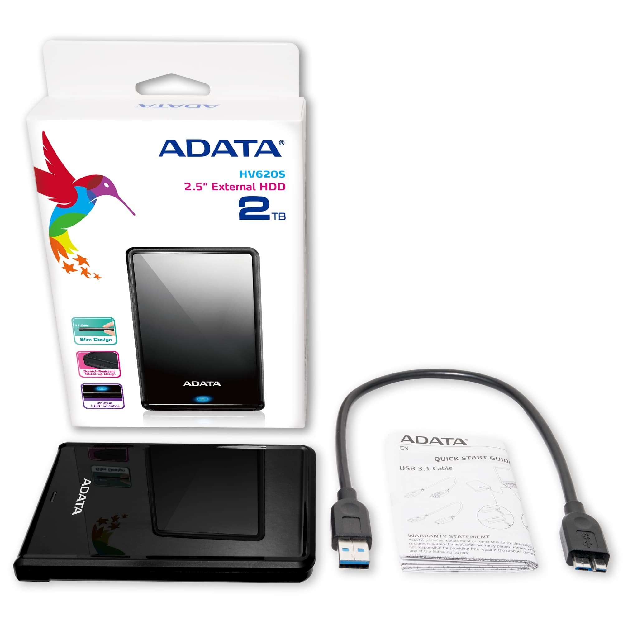 Disco Externo Hdd Adata Hv620s 4tb Usb3.0 2.5i Black
