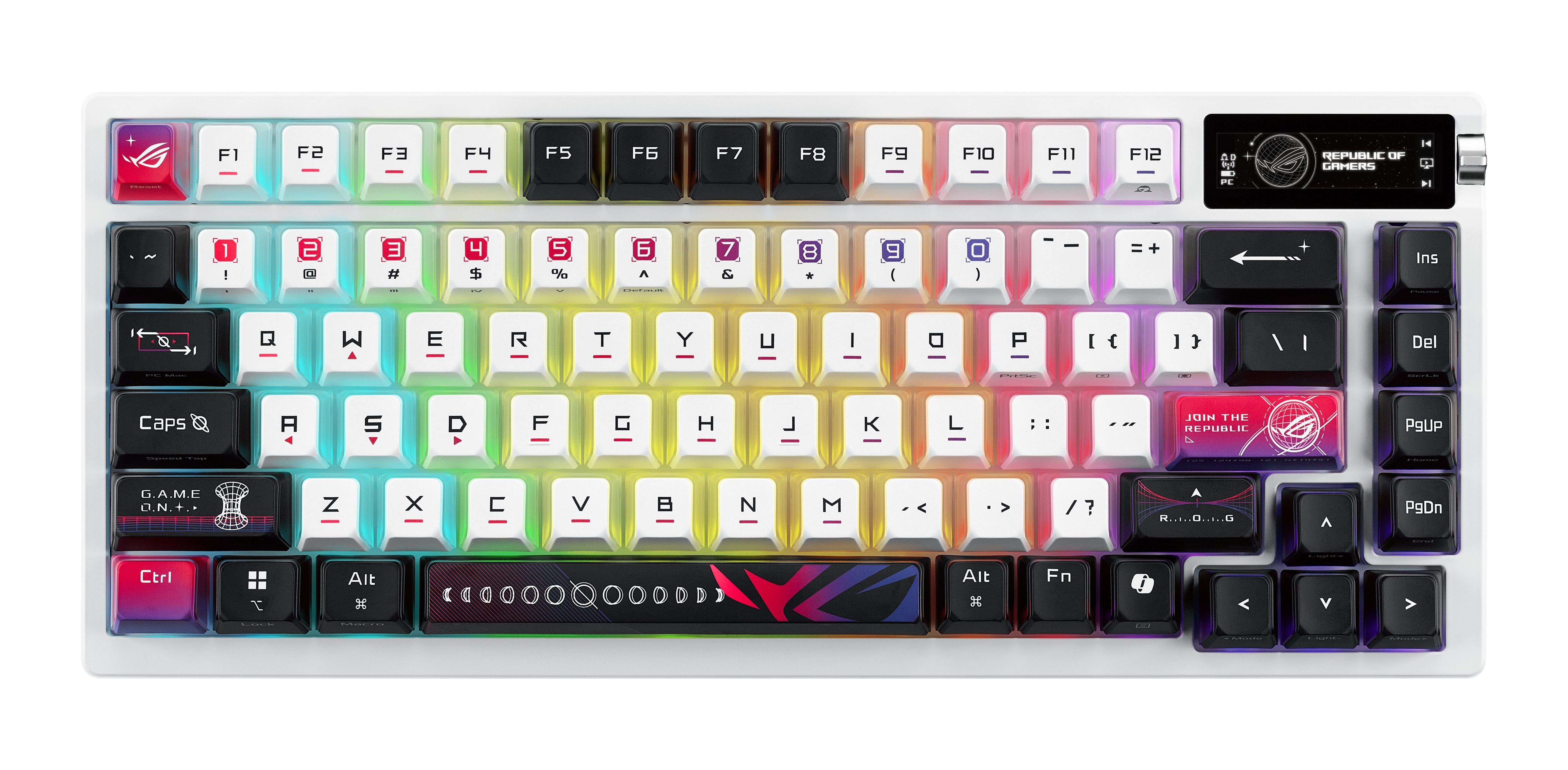 EAN 4711387897355 - ASUS ROG Azoth X teclado Juego USB + RF Wireless + Bluetooth Negro, Blanco imagen 1
