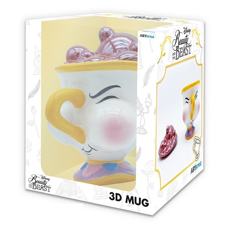 Taza Abystyle Disney La Bella Y La Bestia Chip Con Burbujas