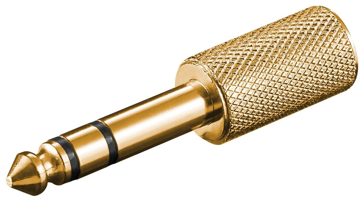 Goobay 11062 Cambiador De Género Para Cable 3.5mm 6.35mm Oro