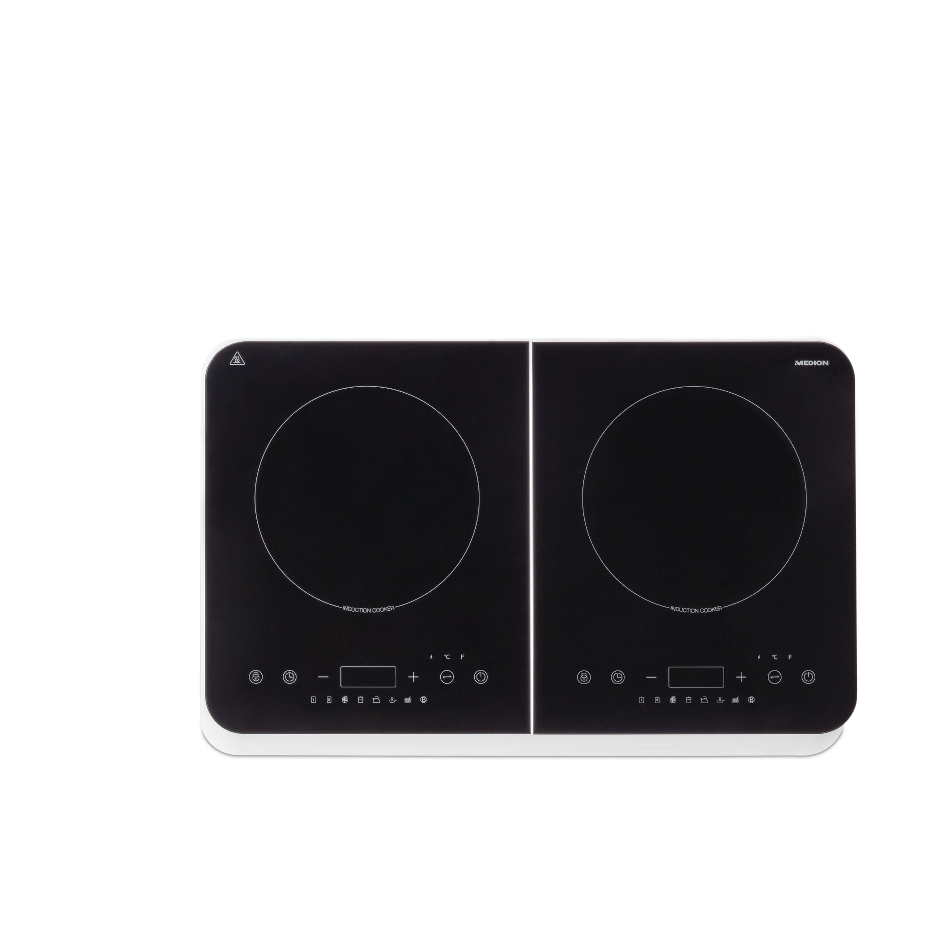 Medion Life Doppel-Induktionskochplatte Md18493 (Negro, 3.500 Watt, 2x Ø 20cm) 50079022