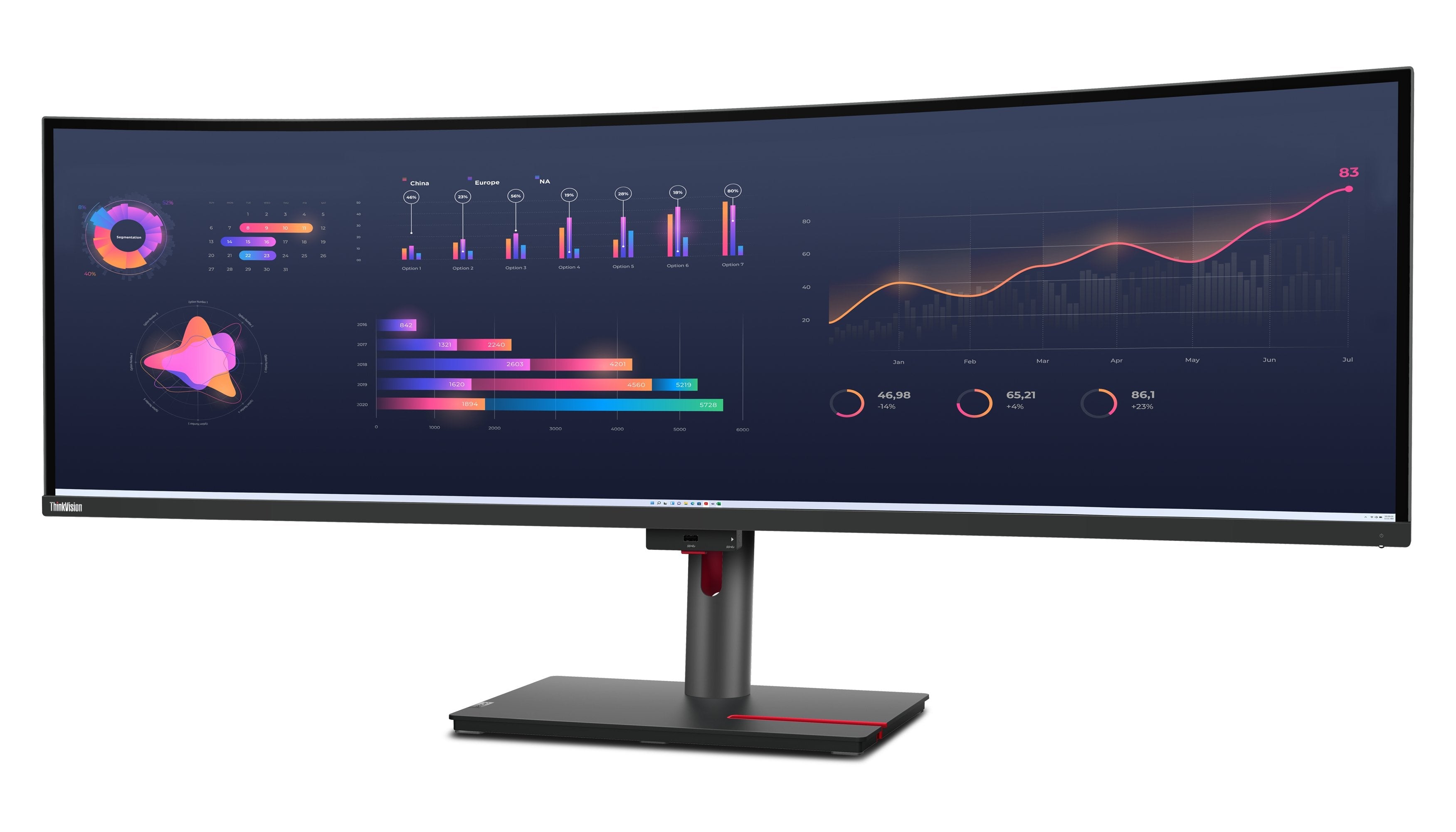 EAN 196802362085 - Lenovo ThinkVision P49w-30 LED display 124,5 cm (49") 5120 x 1440 Pixeles DQHD Negro imagen 4
