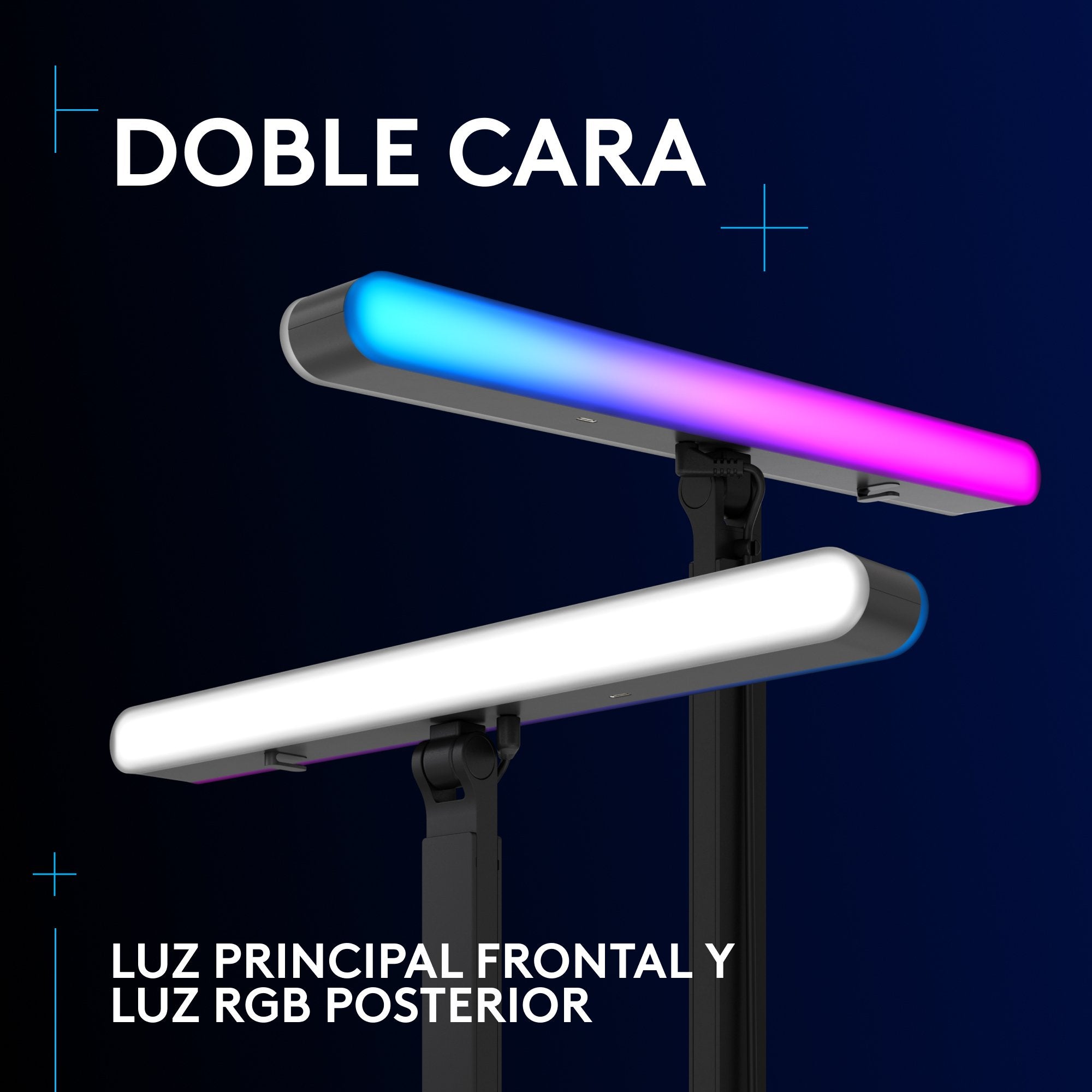 Logitech G Litra Beam Lx, Luz Led Principal Premium Para Streaming, Rgb De Doble Cara Con Truesoft, Para Streaming, Difusión, Lightsync, Bluetooth, Usb, Pc/Mac Grafito