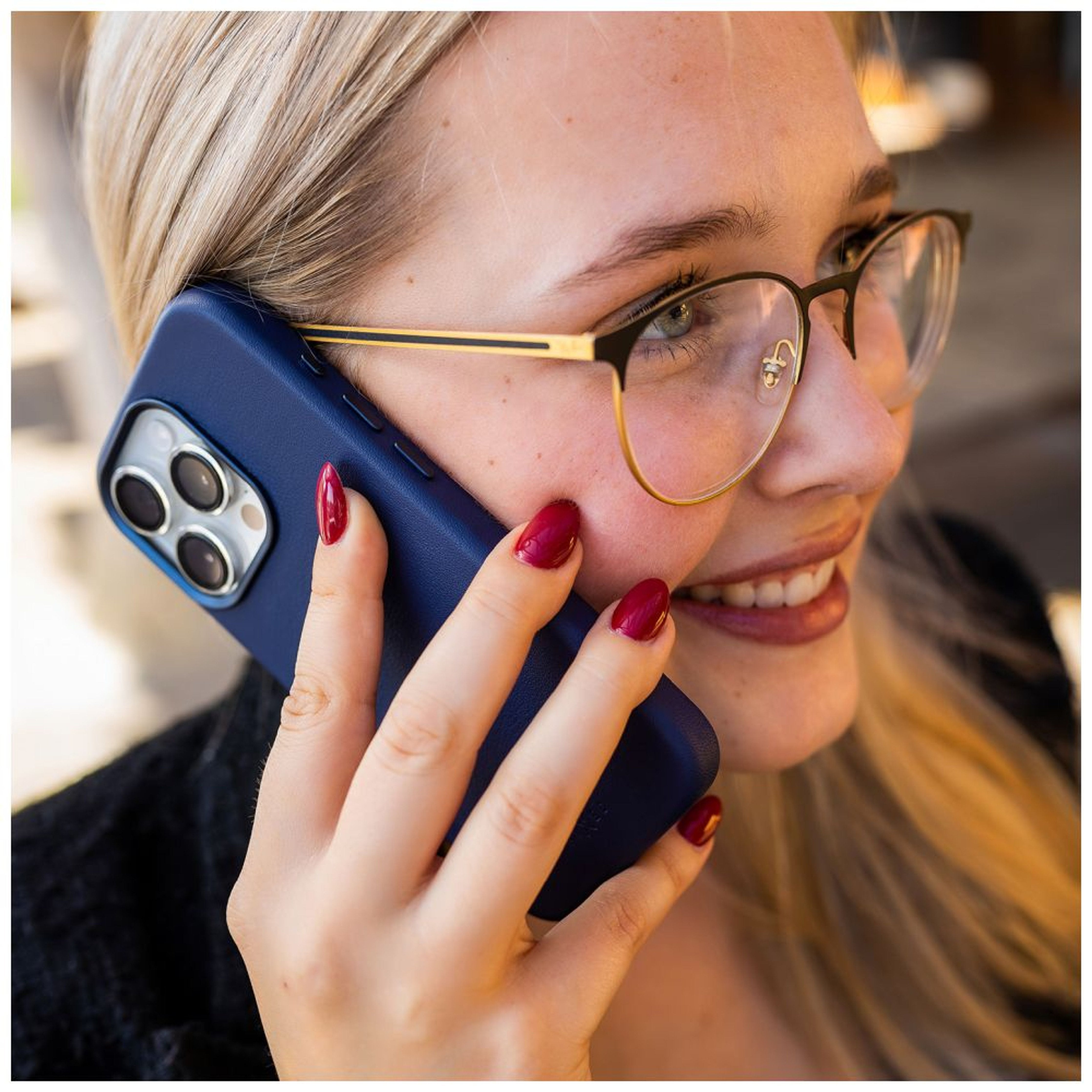 Fixed Magleather For Apple Iphone 16, Blue