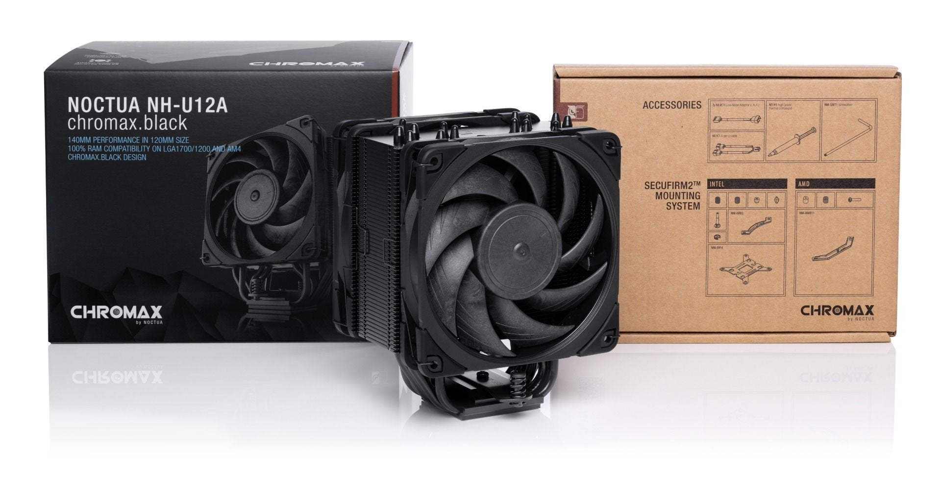 EAN 9010018000245 - Noctua NH-U12A Procesador Refrigerador de aire 12 cm Negro 1 pieza(s) imagen 4