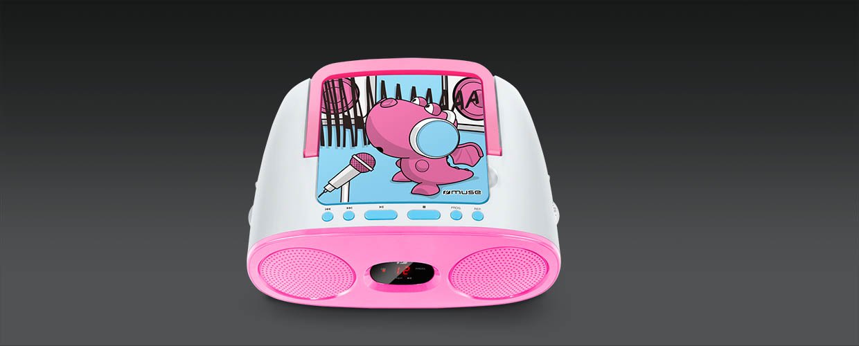 Radio Cd Muse M-20 Kdg Rosa Portátil