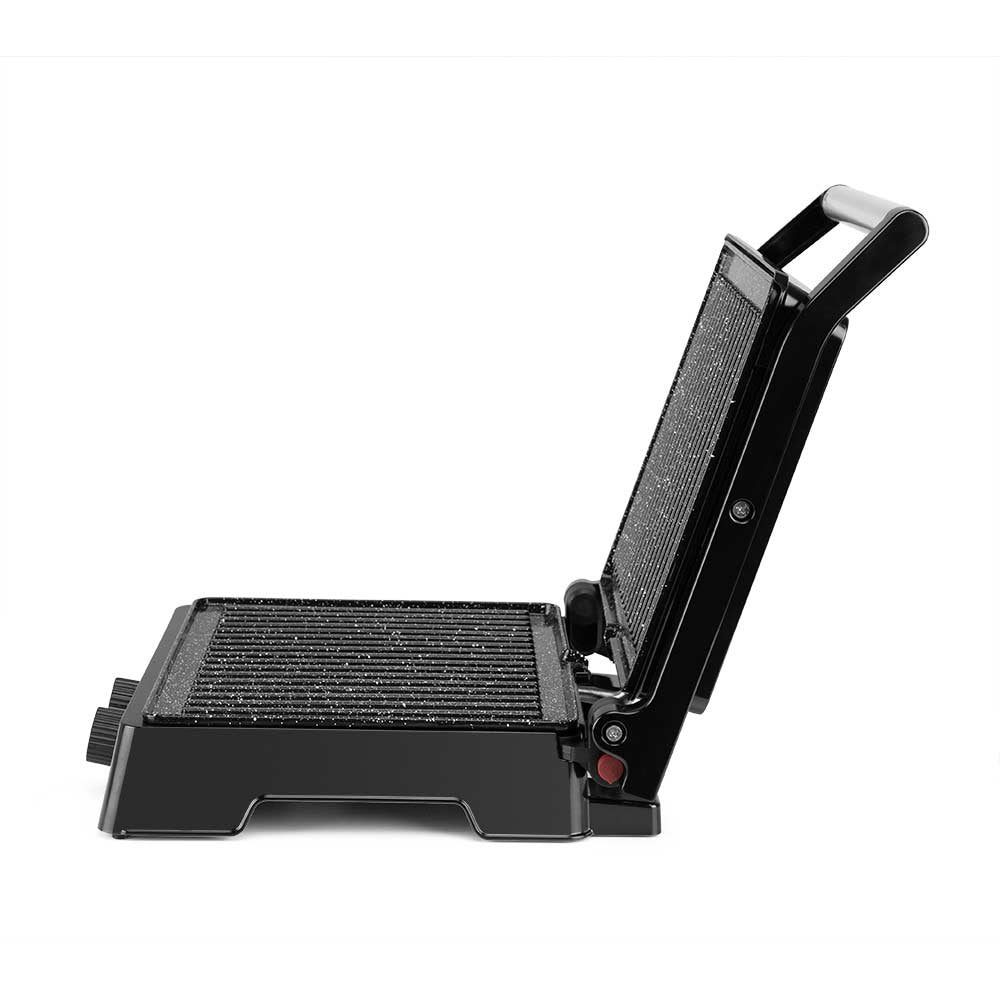 Orbegozo 4580 Grill Multifuncion - Cocina Sin Aceite Con Potencia De 2000w - Amplia Superficie De Coccion Abatible -