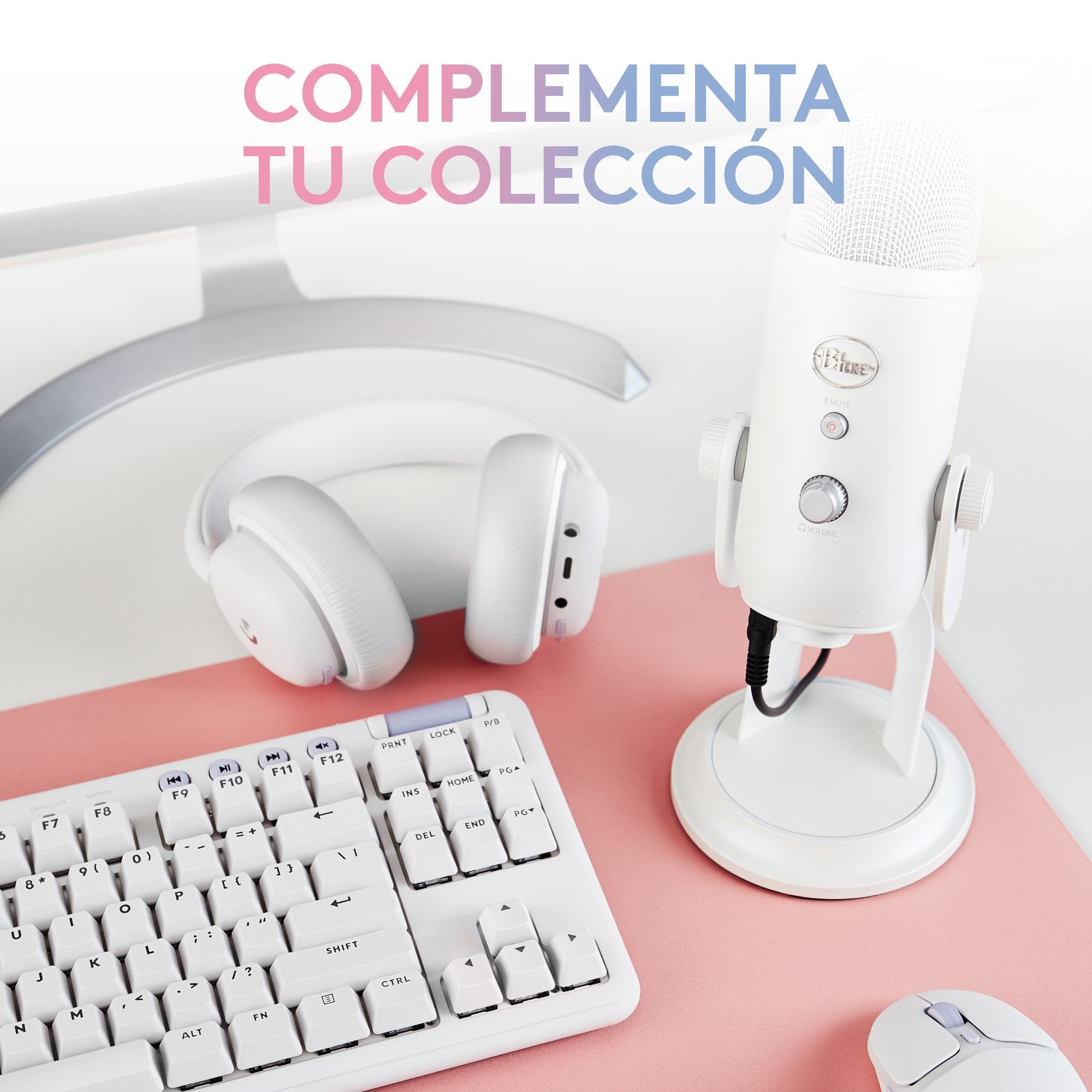 Blue Microphones Yeti Aurora Collection Blanco Micrófono De Superficie Para Mesa