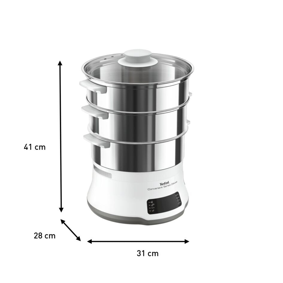 Olla Vaporera Tefal Vc502d10, Acero Inoxidable Blanco