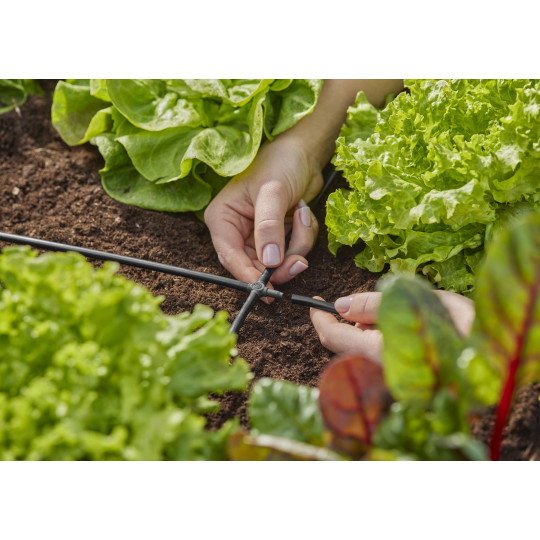 Gardena Micro-Drip-System Travesaño De 4,6 Mm (3/16"), Conexión (Gris Oscuro, 10 Piezas, Modelo 2023) 13214-20