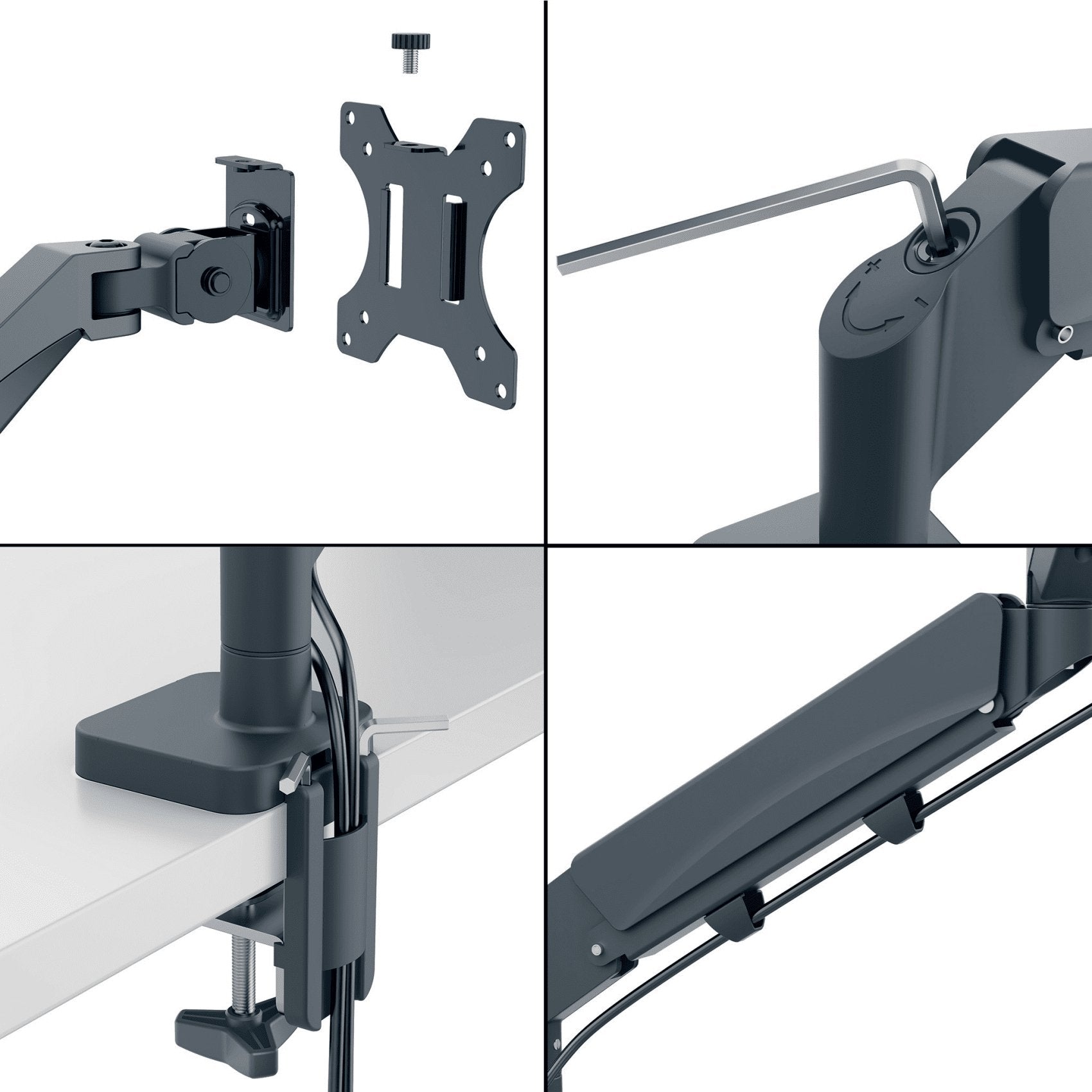 EAN 4002432134700 - Leitz 65380089 soporte para monitor 81,3 cm (32") Escritorio Gris Oscuro imagen 3