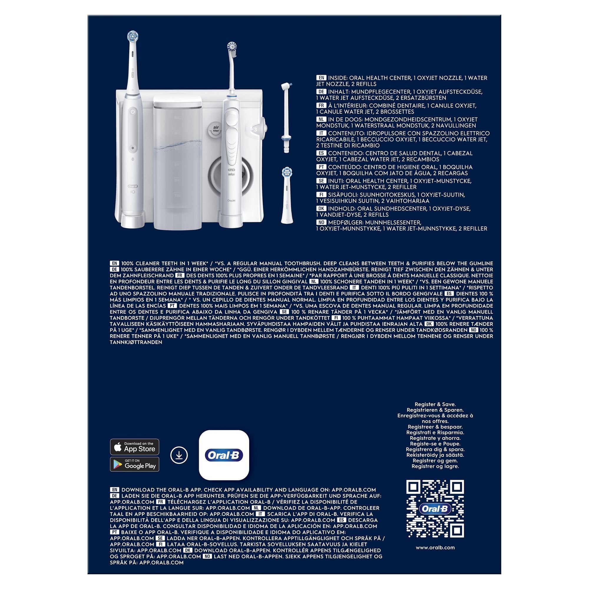 EAN 8006540841068 - Oral-B iO4 & OxyJet Adulto Cepillo dental oscilante Blanco imagen 5