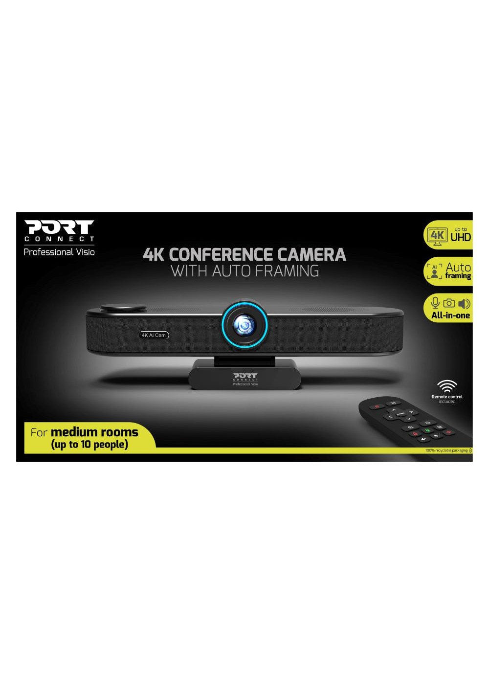 Port Conference Cam 4k Auto Framing