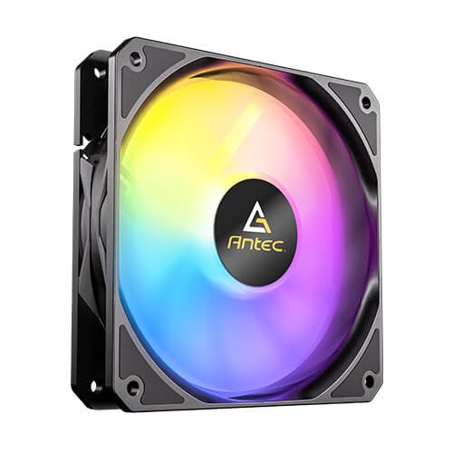 Kit 3 Ventiladores Pc Auxiliar P12 A-Rgb Negro Antec Pack De 3/ Argb Pwm 120mm/ Anti-Vibration